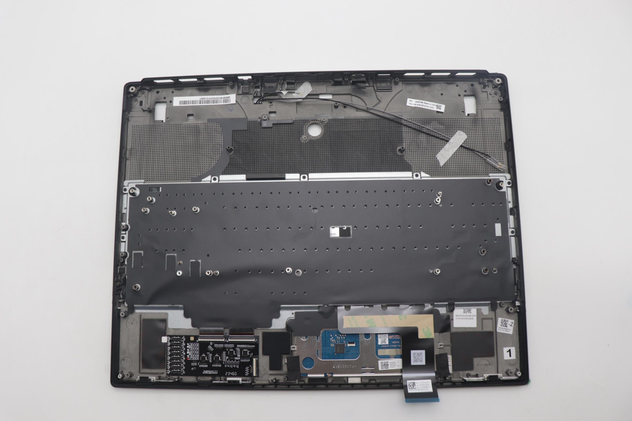 5CB1M72376 - Original Lenovo Keyboard with Upper Cover (Palmrest), English, with Screw
