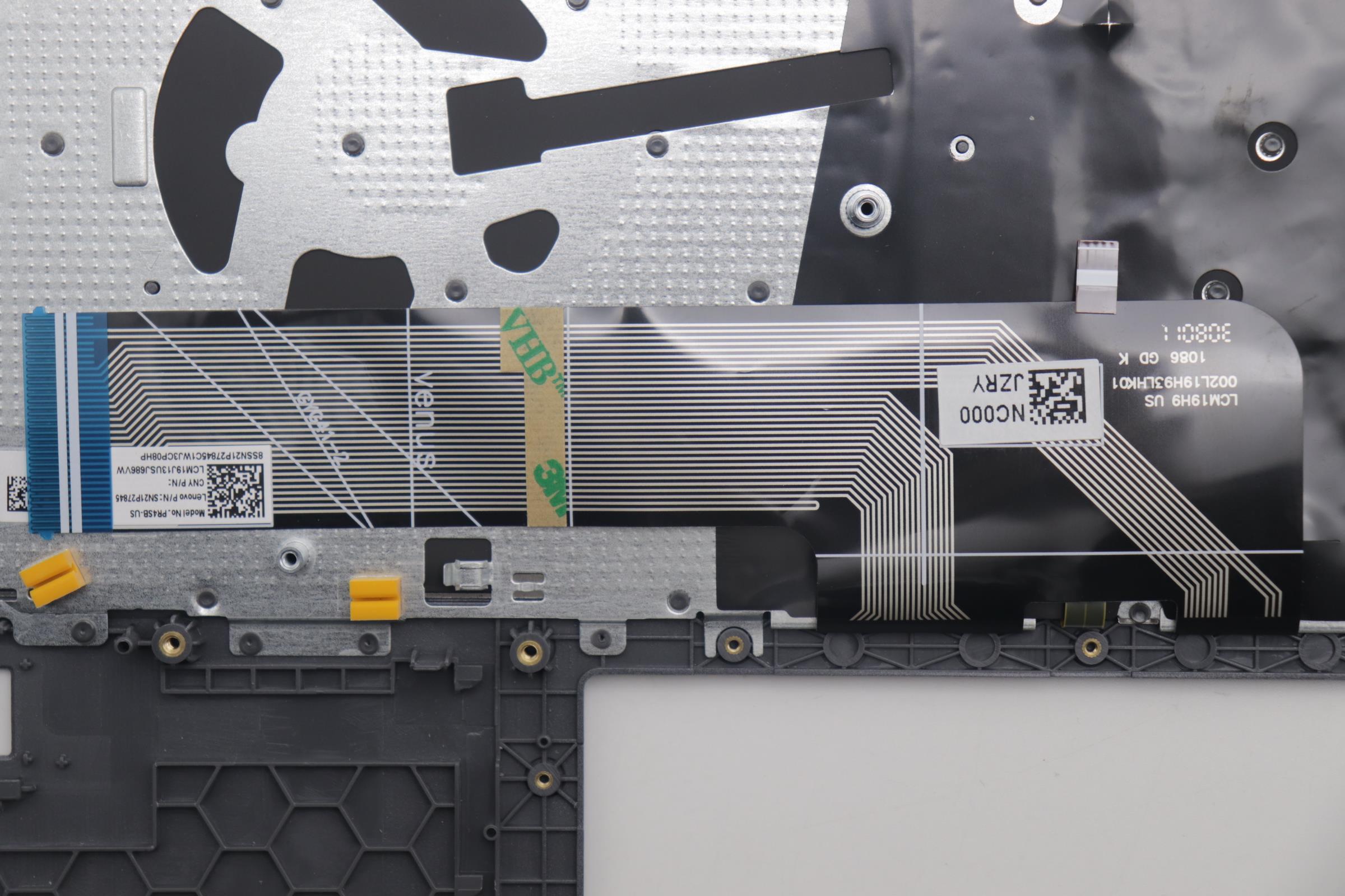 5CB1N61294 - Original Lenovo Keyboard with Palmrest (Cover), English, Luna Grey, w/Storm Grey Keycaps, 83DR