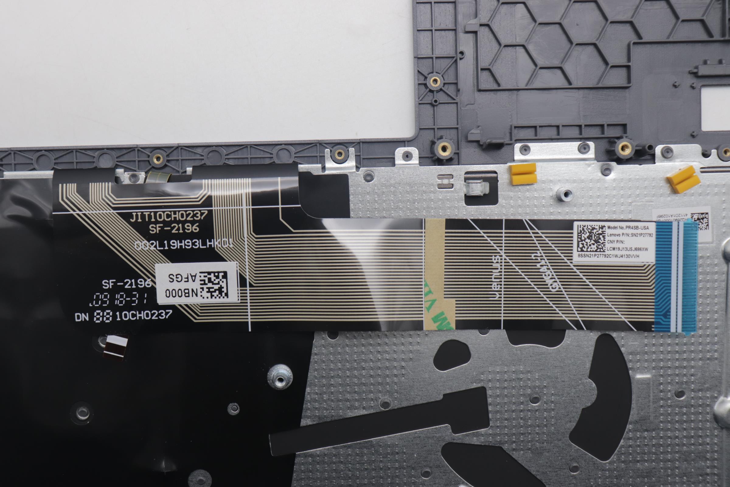 5CB1N61295 - Original Lenovo Keyboard with Palmrest (Cover), English, Luna Grey, w/Storm Grey Keycaps, 83DR
