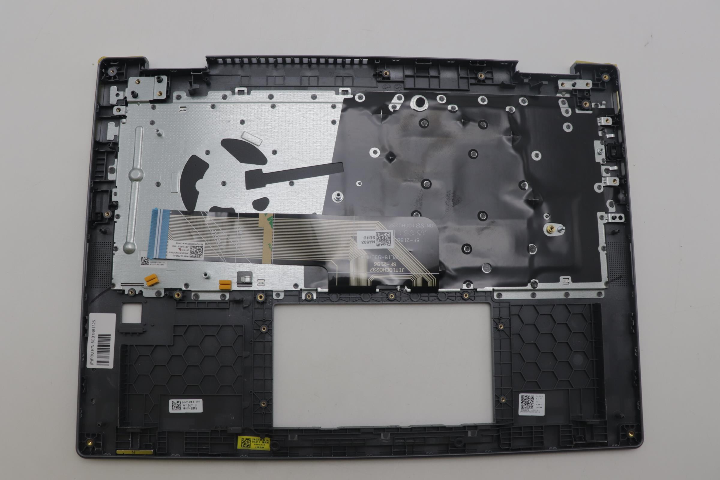 5CB1N61325 - Original Lenovo Keyboard with Palmrest (Cover), English, Luna Grey, w/Grey Keycaps, 83DR