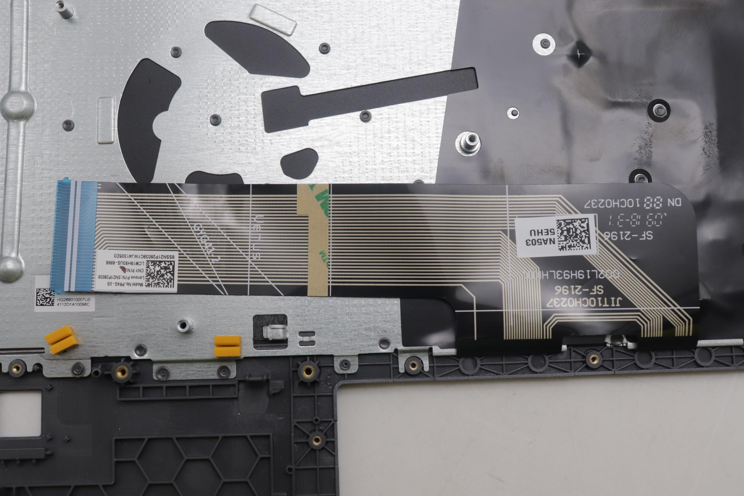 5CB1N61325 - Original Lenovo Keyboard with Palmrest (Cover), English, Luna Grey, w/Grey Keycaps, 83DR