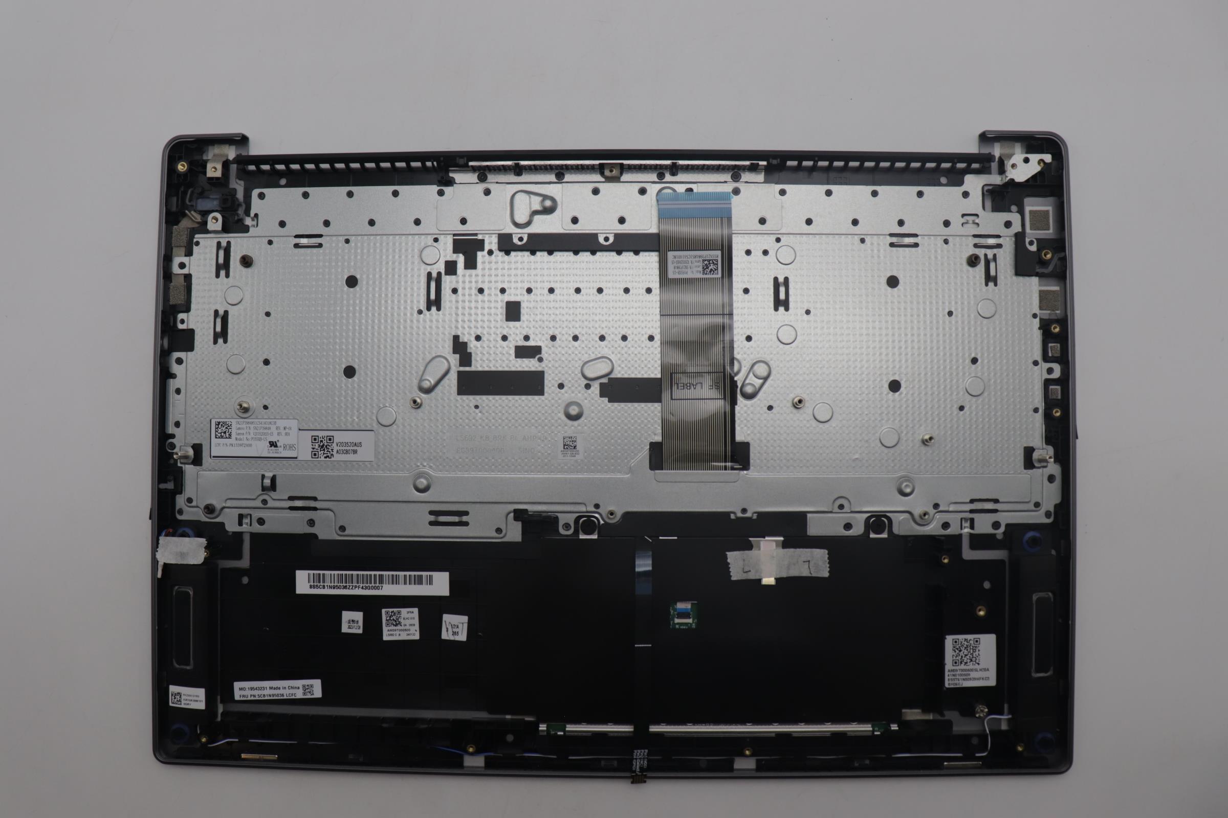 5CB1N95036 - Original Lenovo Keyboard with Palmrest (Cover), English, Arctic Grey, 83D5