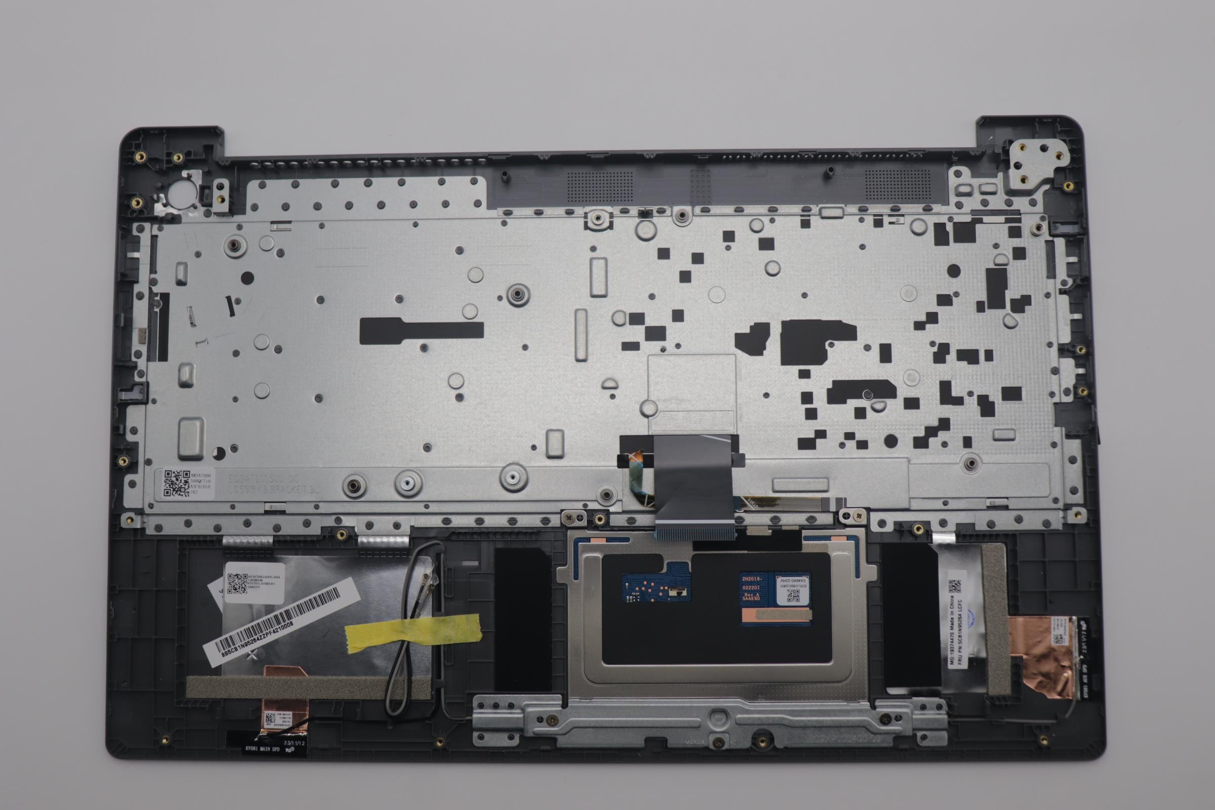 5CB1N95264 - Original Lenovo Keyboard with Palmrest (Cover), English, Arctic Grey, Backlight, Fingerprint, 83E6