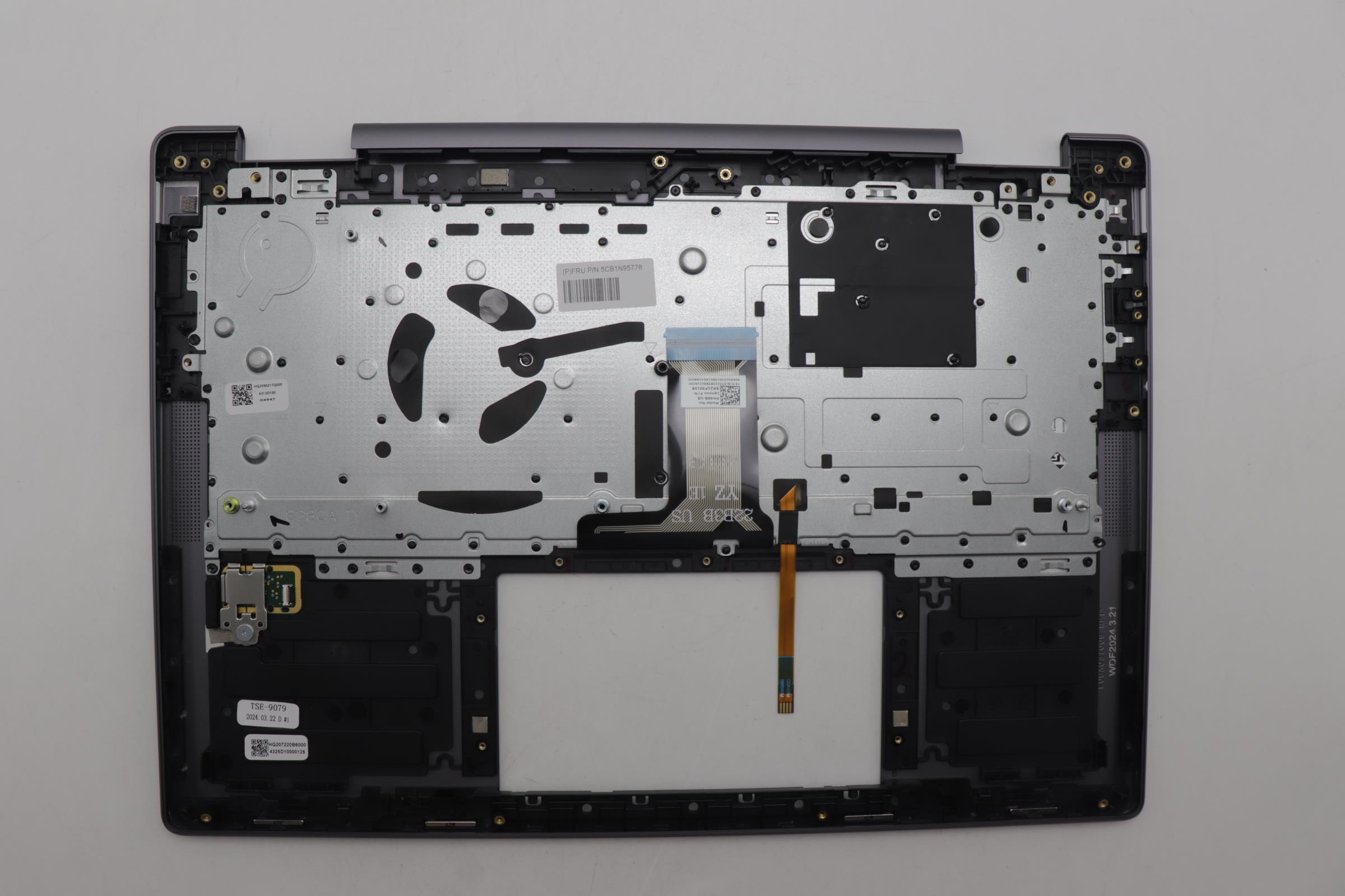 5CB1N95778 - Original Lenovo Keyboard with Upper Cover (Palmrest), English, 83DK, Fingerprint, SG