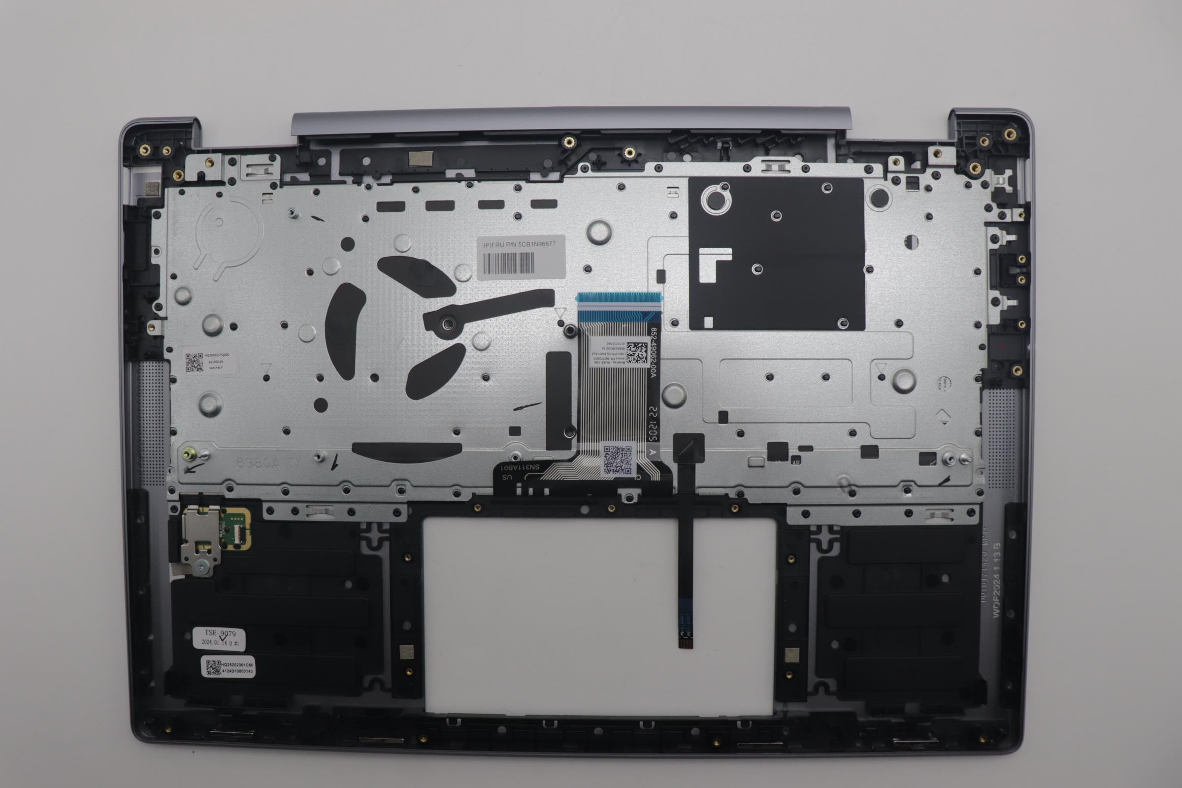 5CB1N96877 - Original Lenovo Keyboard with Upper Cover (Palmrest), English, 83DK, Fingerprint, ARG