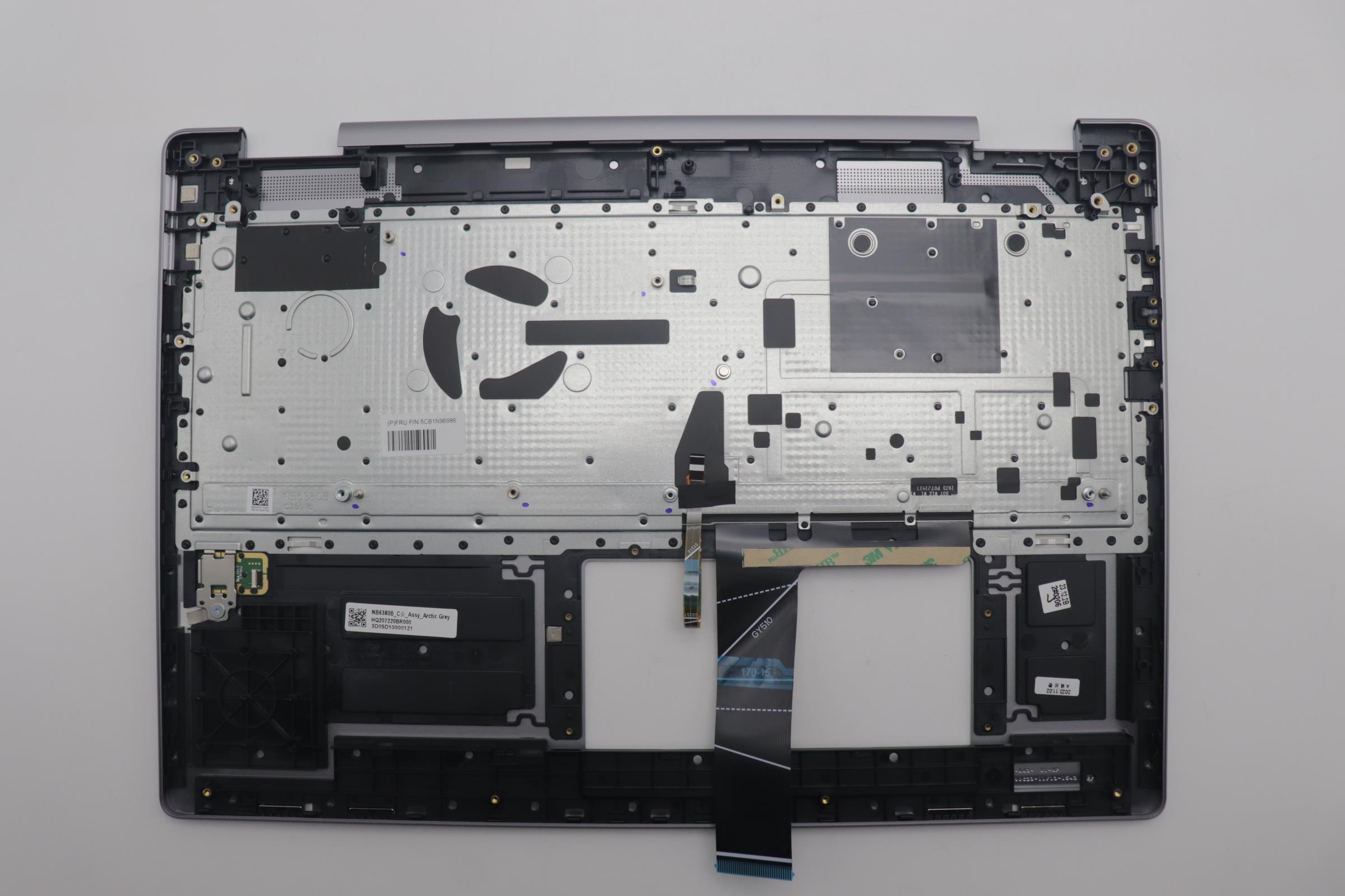 5CB1N96986 - Original Lenovo Keyboard with Upper Cover (Palmrest), English, 83DM, Fingerprint, ARG