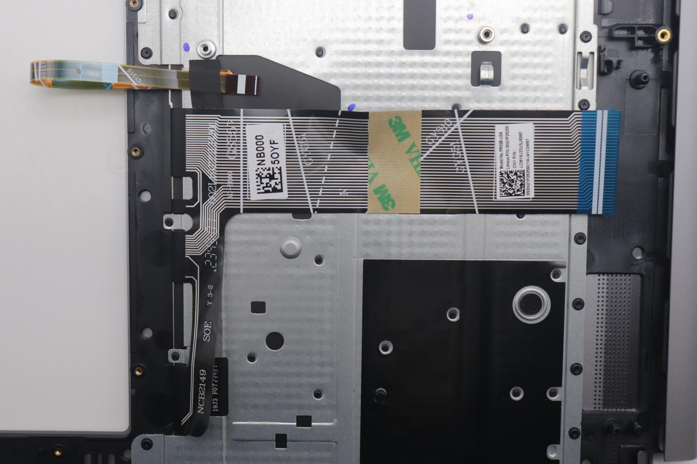 5CB1N96986 - Original Lenovo Keyboard with Upper Cover (Palmrest), English, 83DM, Fingerprint, ARG