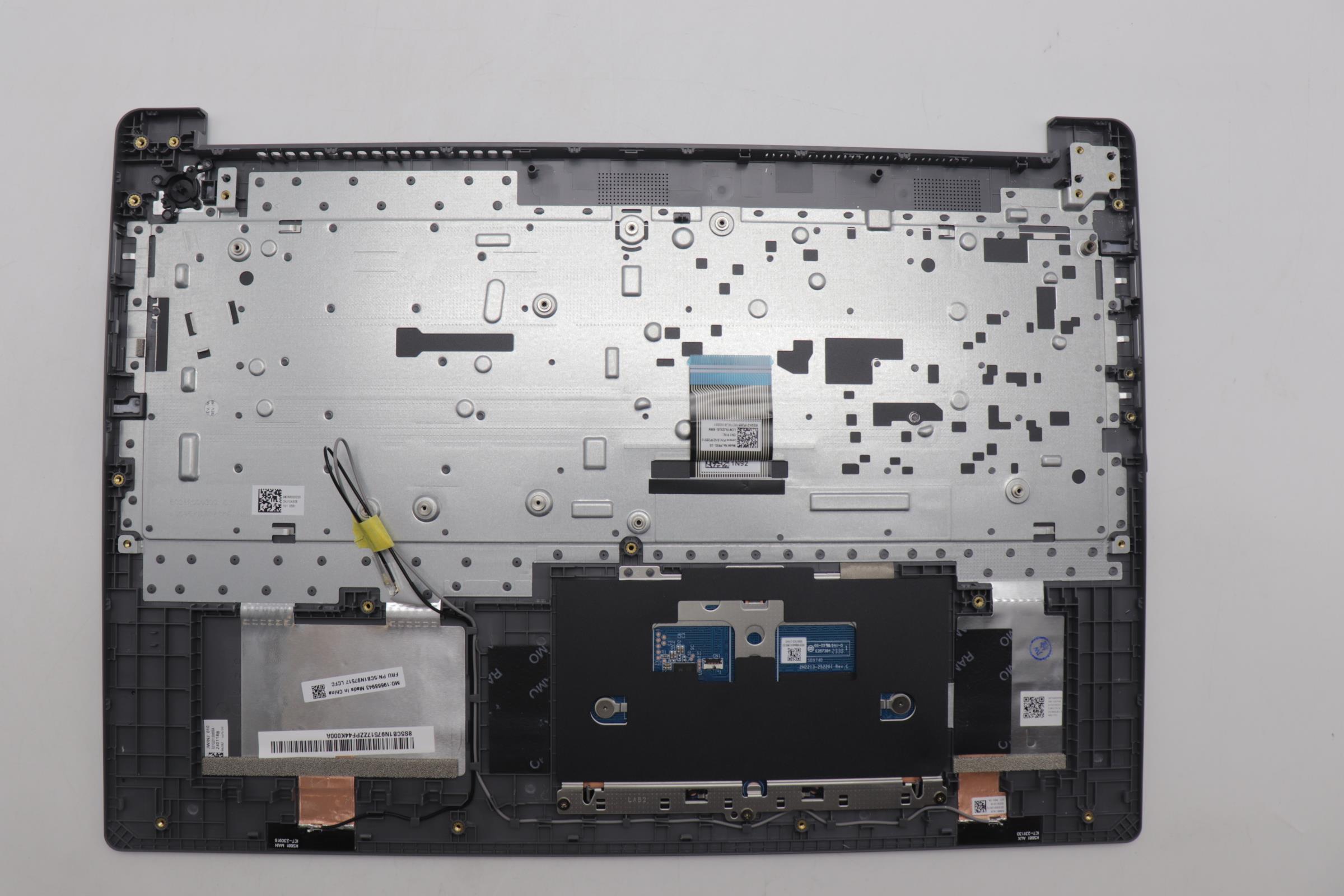 5CB1N97517 - Original Lenovo Keyboard with Palmrest (Cover), English, Arctic Grey, Non_Backlight, 83E7