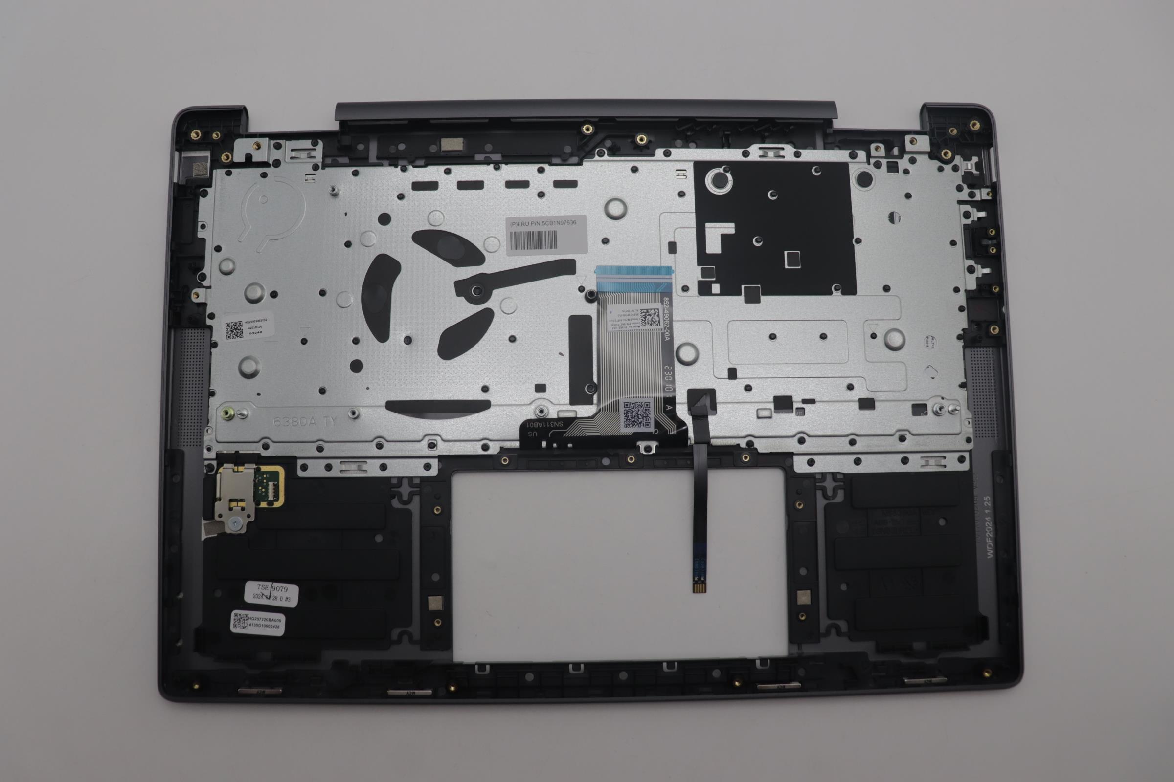 5CB1N97636 - Original Lenovo Keyboard with Upper Cover (Palmrest), English, 83DJ, Fingerprint, SG