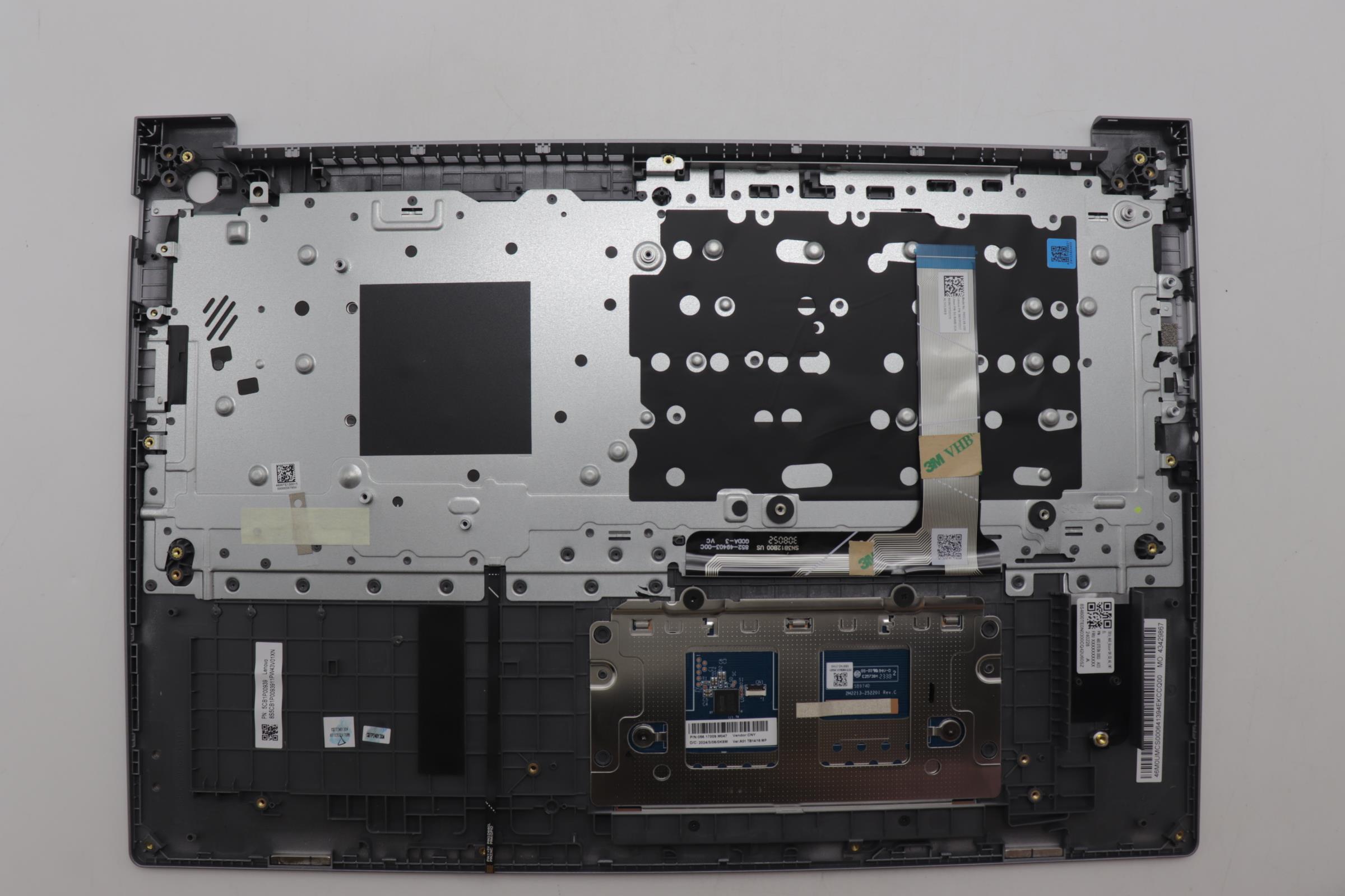 5CB1P00939 - Original Lenovo Keyboard with Palmrest (Cover), English, Arctic Grey, Backlight, 21MS