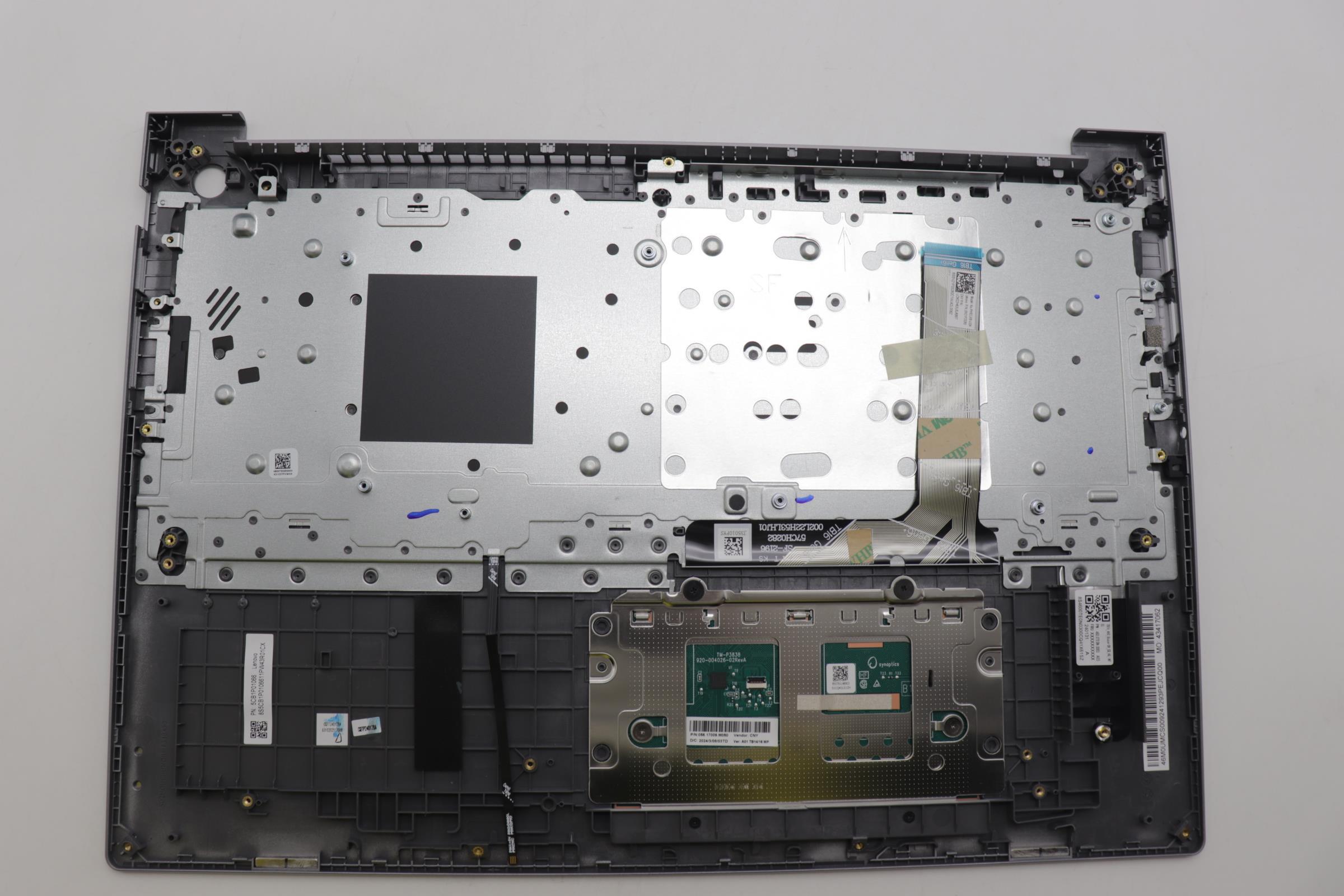 5CB1P01066 - Original Lenovo Keyboard with Palmrest (Cover), English, Arctic Grey, Backlight, 21MS
