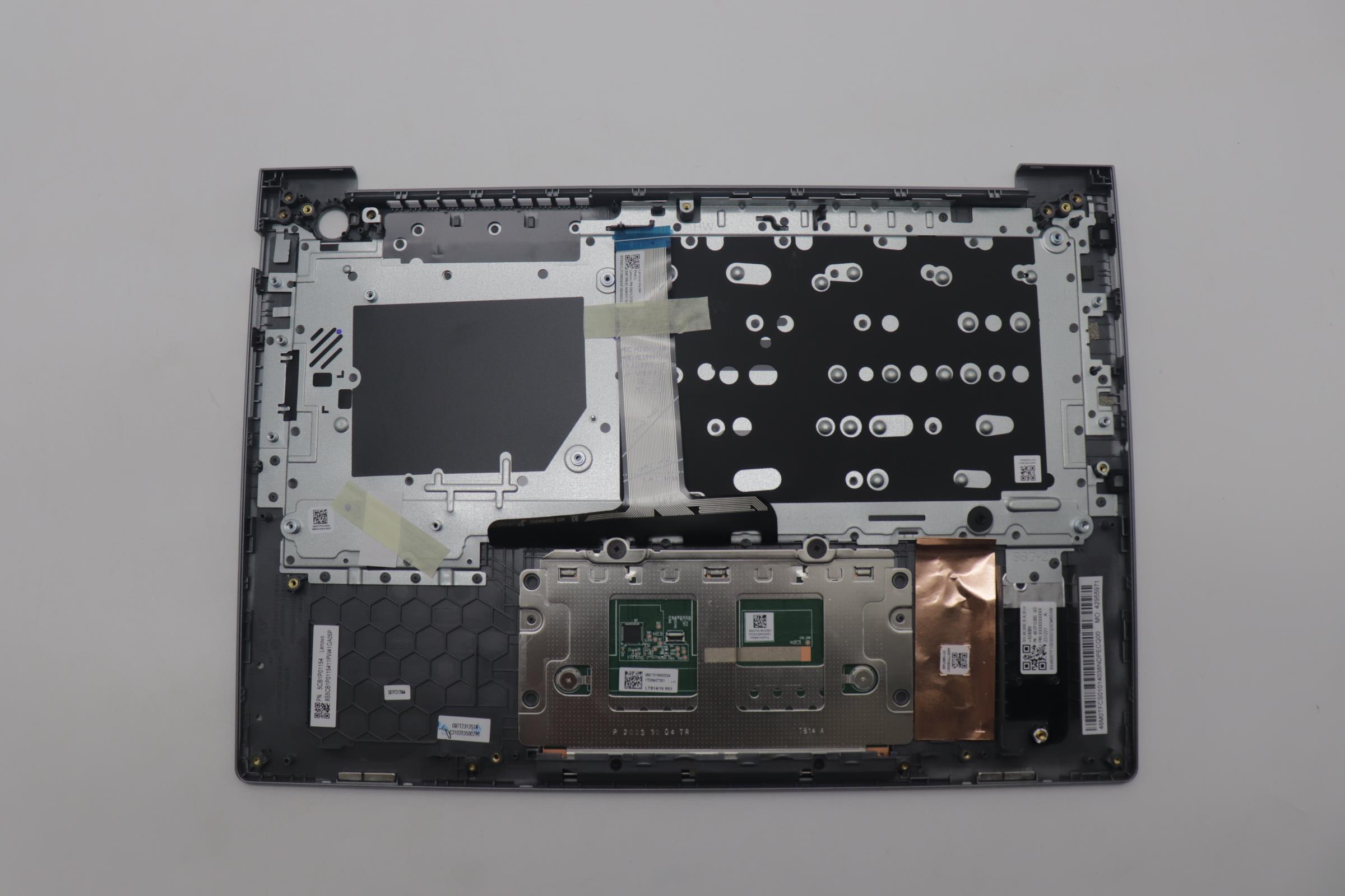 5CB1P01154 - Original Lenovo Keyboard with Palmrest (Cover), English, Arctic Grey, Non_Backlight, 21KG