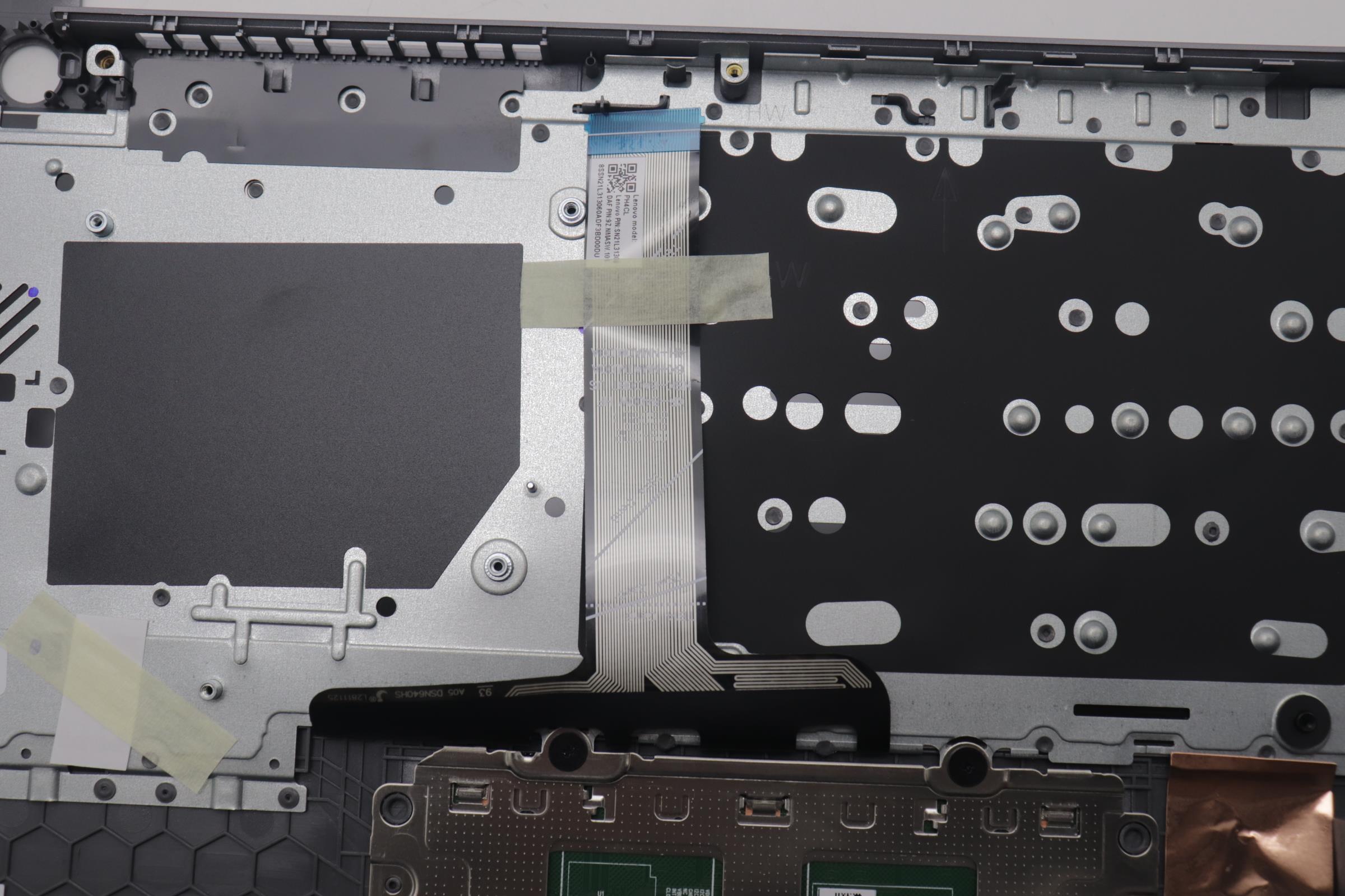 5CB1P01154 - Original Lenovo Keyboard with Palmrest (Cover), English, Arctic Grey, Non_Backlight, 21KG