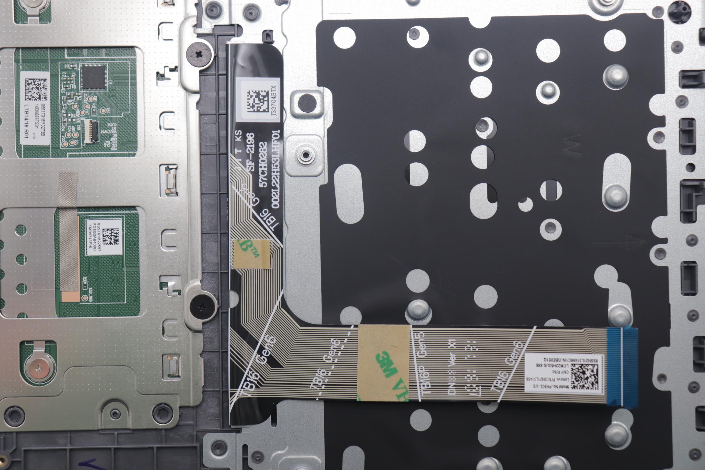 5CB1P01395 - Original Lenovo Keyboard with Palmrest (Cover), English, Arctic Grey, Non_Backlight, 21KH