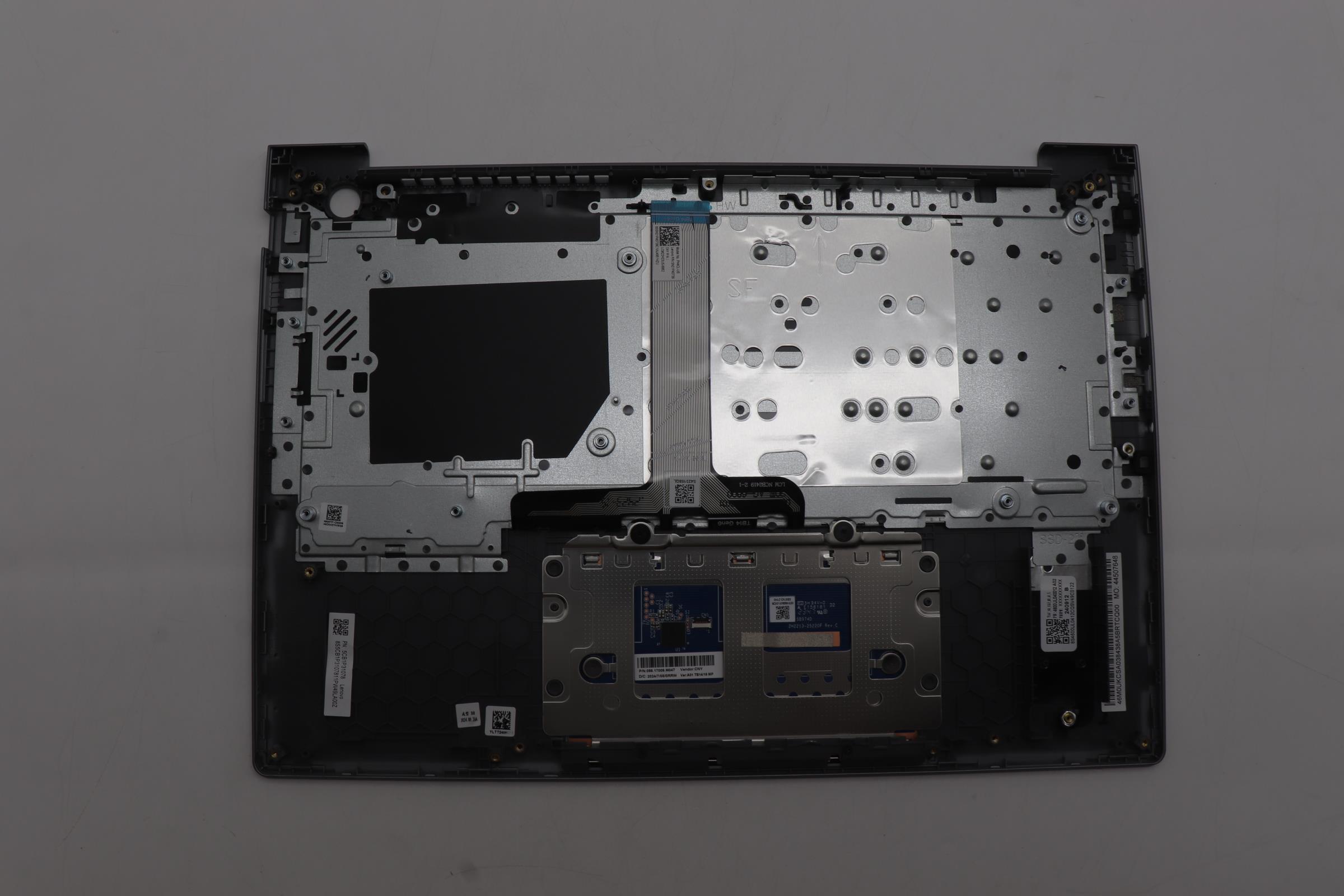 5CB1P31078 - Original Lenovo Keyboard with Palmrest (Upper Case) English, Arctic Grey, 21MV