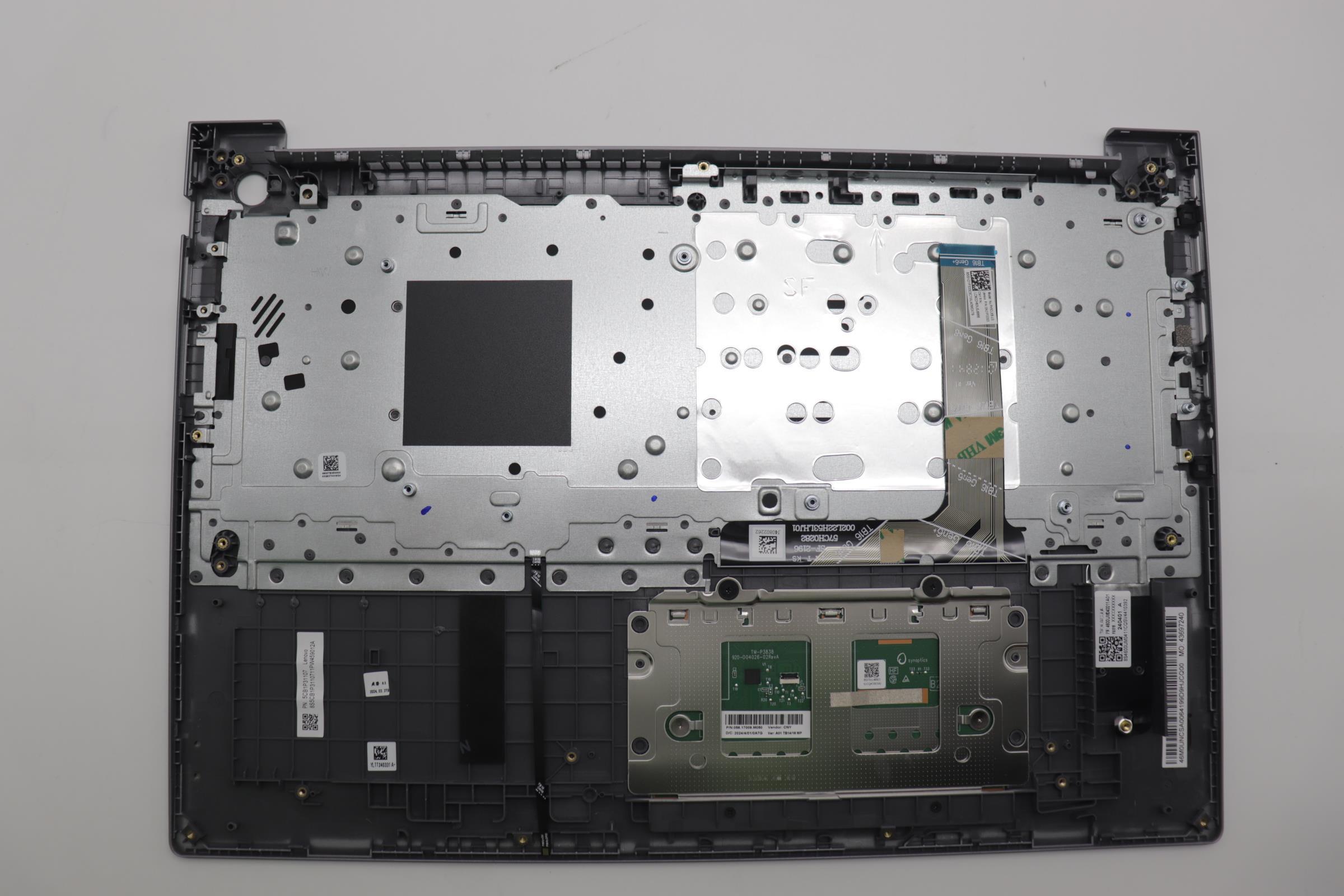 5CB1P31107 - Original Lenovo Keyboard with Palmrest (Upper Case) English, Arctic Grey, Backlight, 21MW