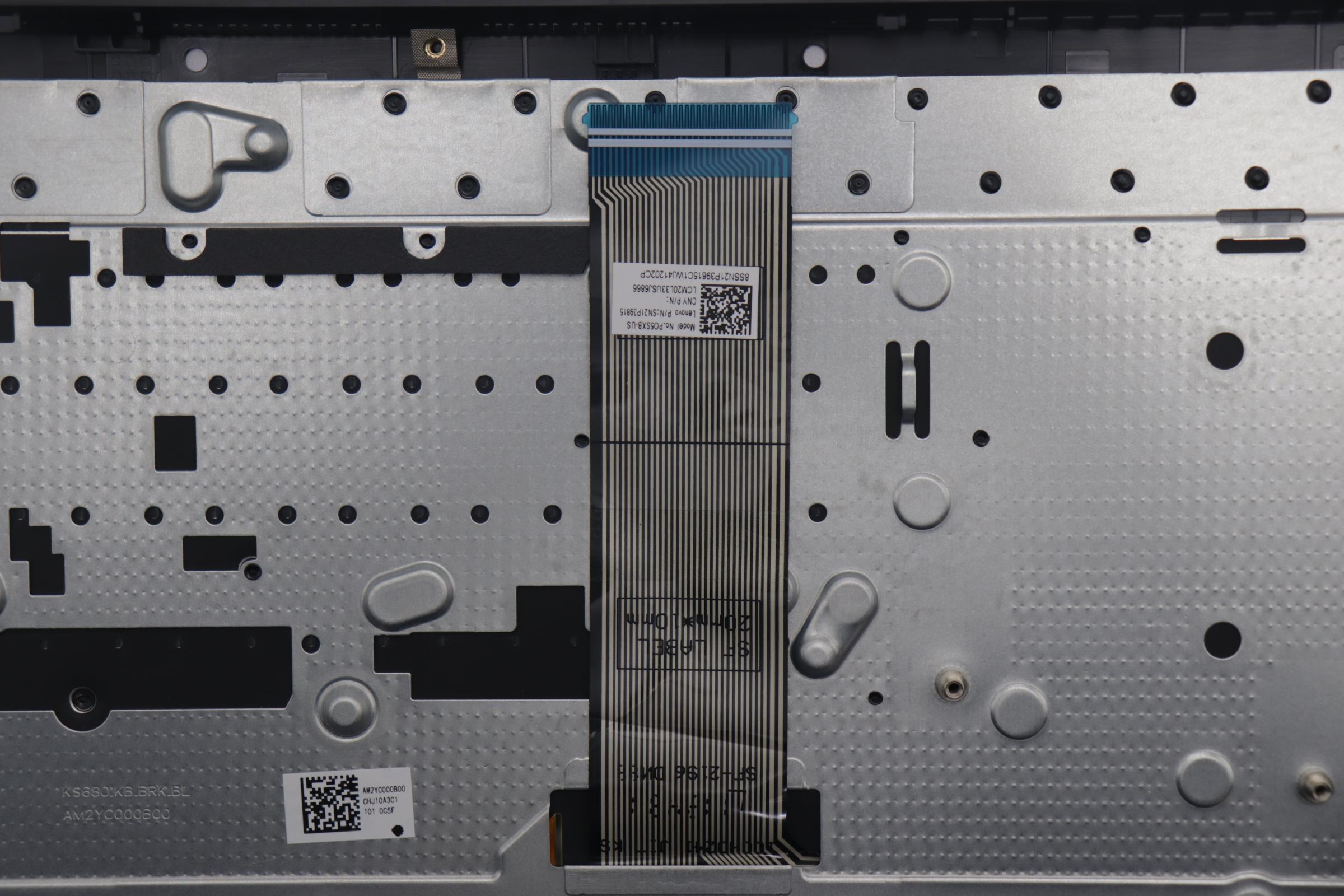 5CB1P31526 - Original Lenovo Keyboard with Palmrest (Cover), English, Arctic Grey, 83D4