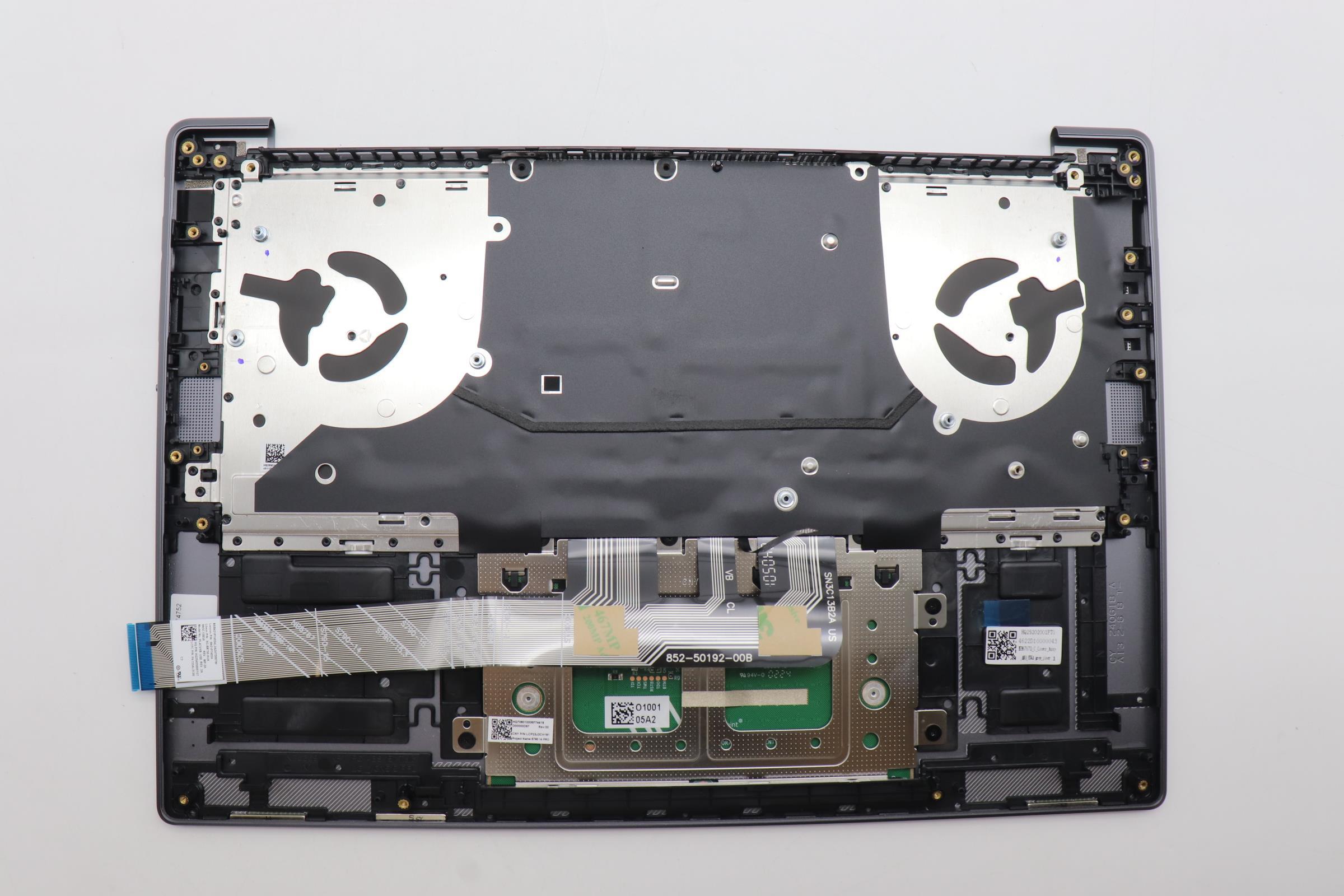 5CB1P74752 - Original Lenovo Keyboard with Palmrest (Upper Case) English, Luna Grey, PST, 83HN