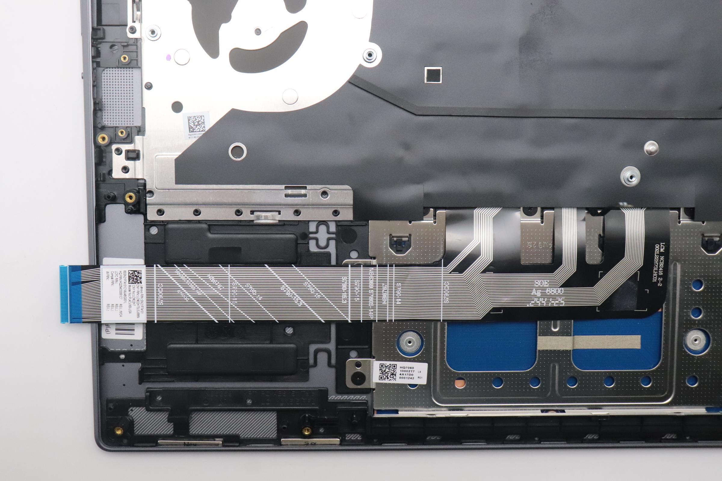 5CB1P74777 - Original Lenovo Keyboard with Palmrest (Upper Case) English, Luna Grey, PST, 83HN