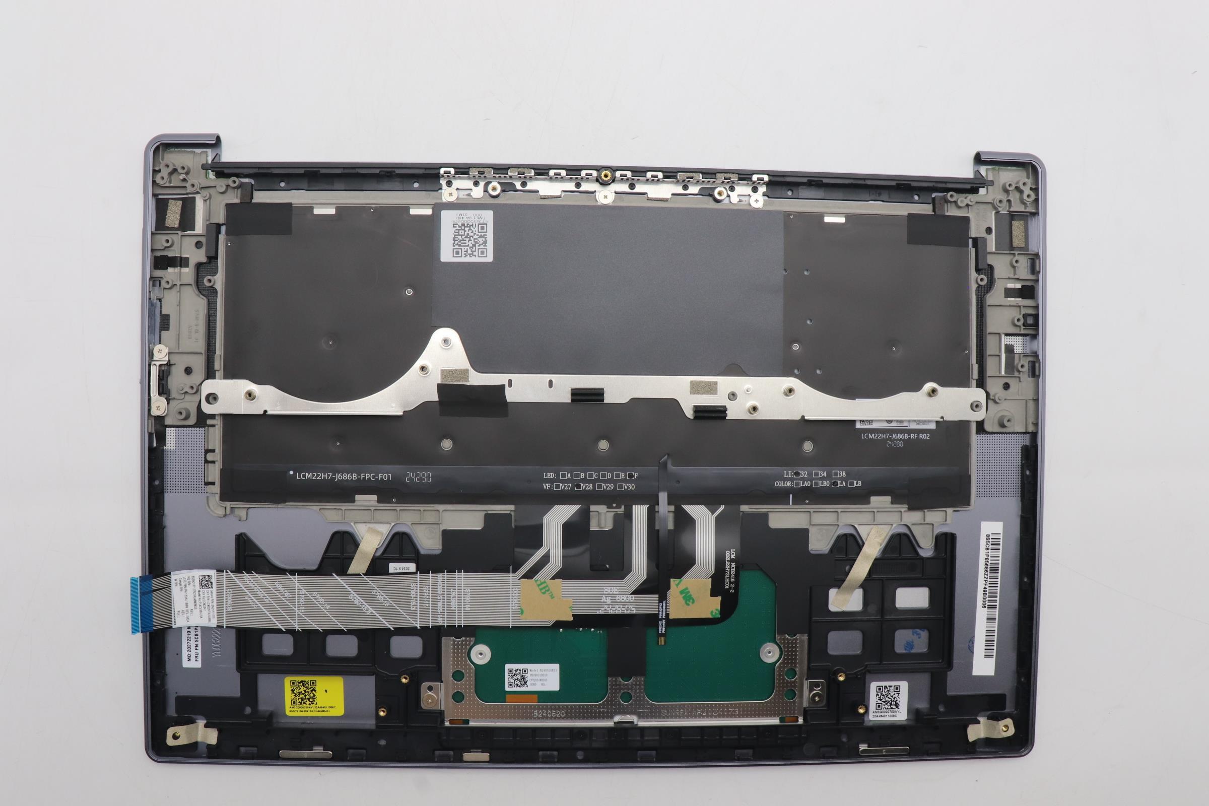 5CB1P85686 - Original Lenovo Keyboard with Palmrest (Cover), English, With Touchpad, L 83HM FP LG