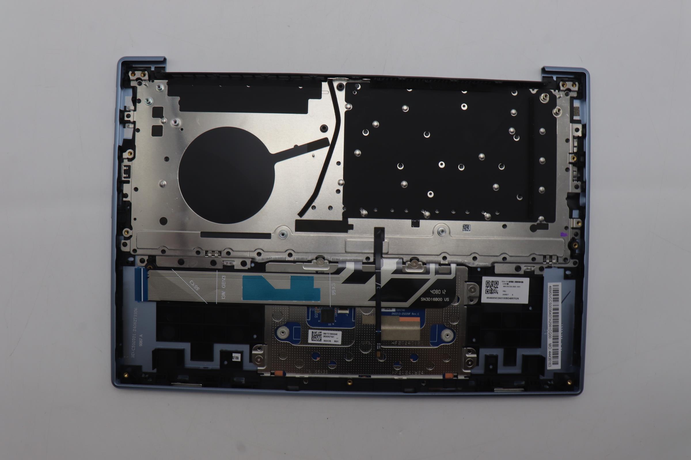 5CB1P89858 - Original Lenovo Keyboard with Palmrest (Cover), English, Backlight, Polar blue, 83J2