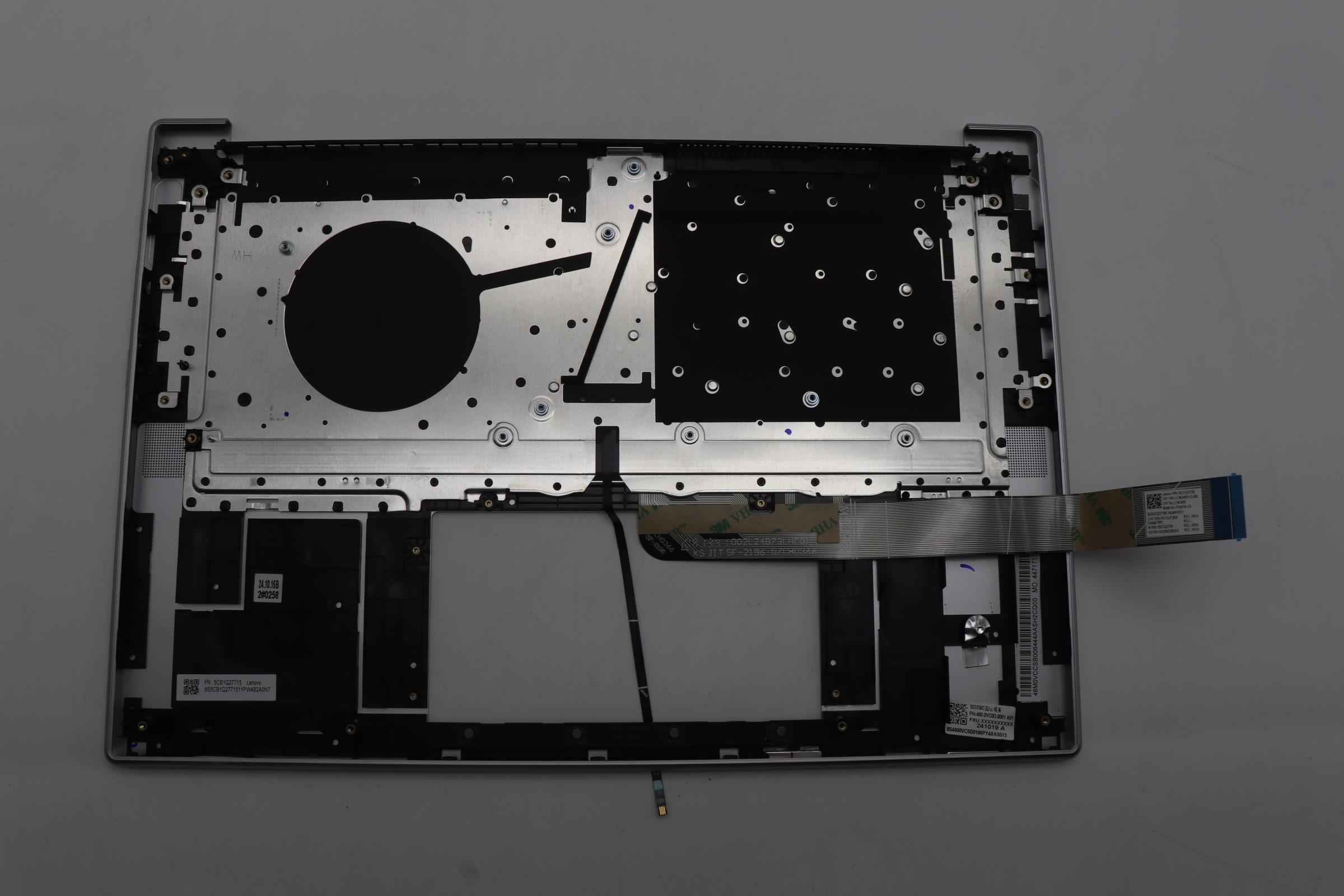 5CB1Q27715 - Original Lenovo Keyboard with Palmrest (Cover), English, Backlight, Cloud grey, 83J3