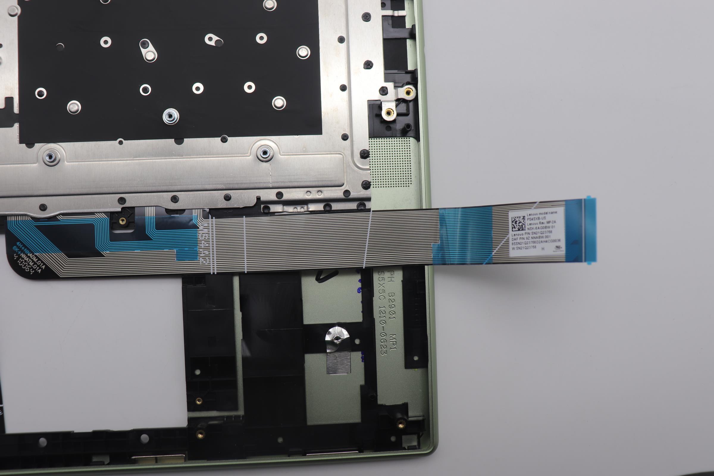 5CB1Q32416 - Original Lenovo Keyboard with Palmrest (Cover), English, Backlight, Seafoam green, 83J3