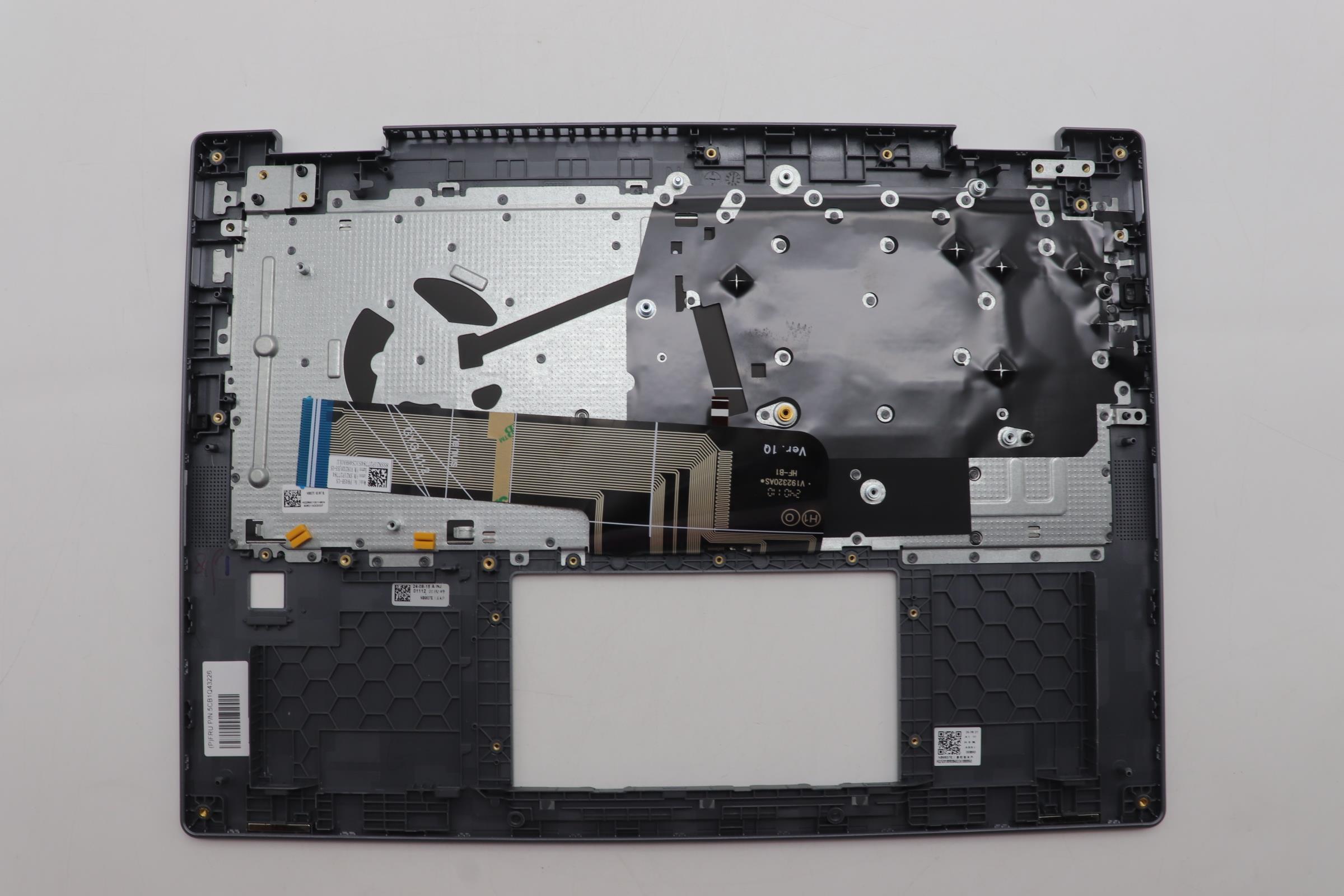 5CB1Q43226 - Original Lenovo Keyboard with Palmrest (Cover), English, Grey, Fingerprint, H 83GH