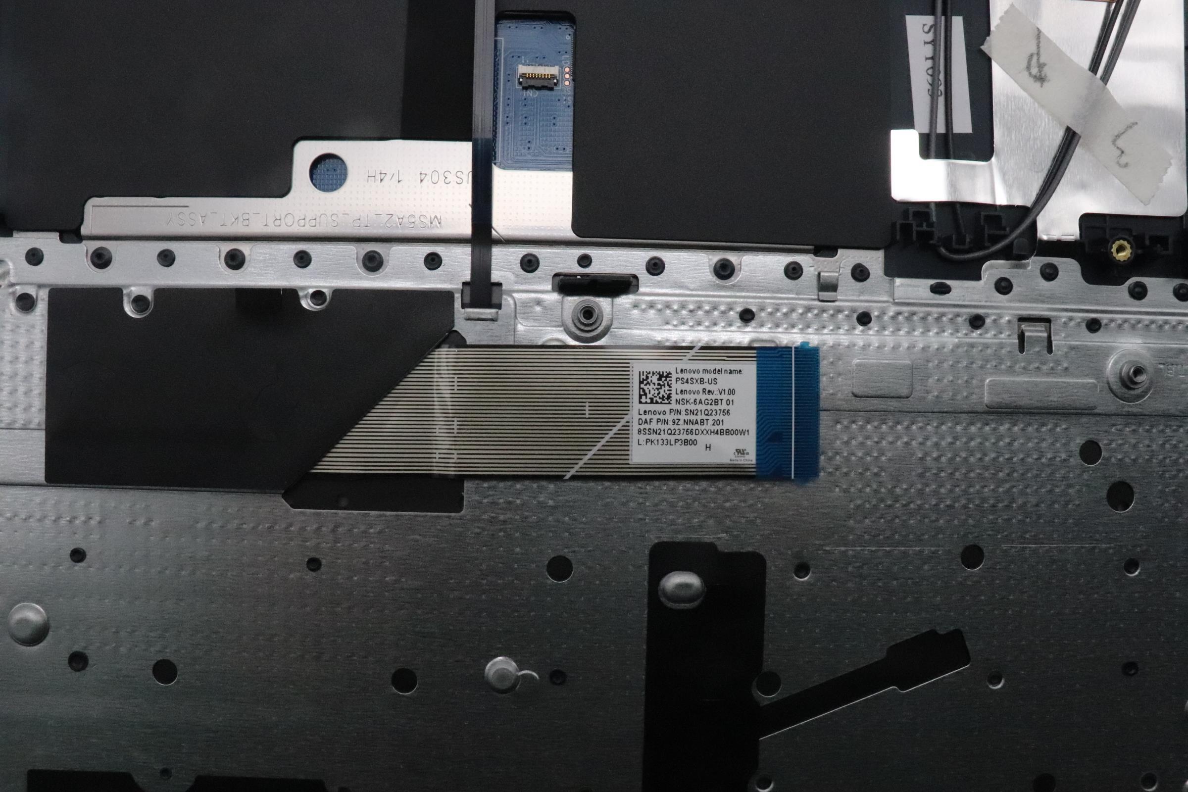 5CB1Q60043 - Original Lenovo Keyboard with Upper Cover (Palmrest), English, Cosmic Blue, Backlight