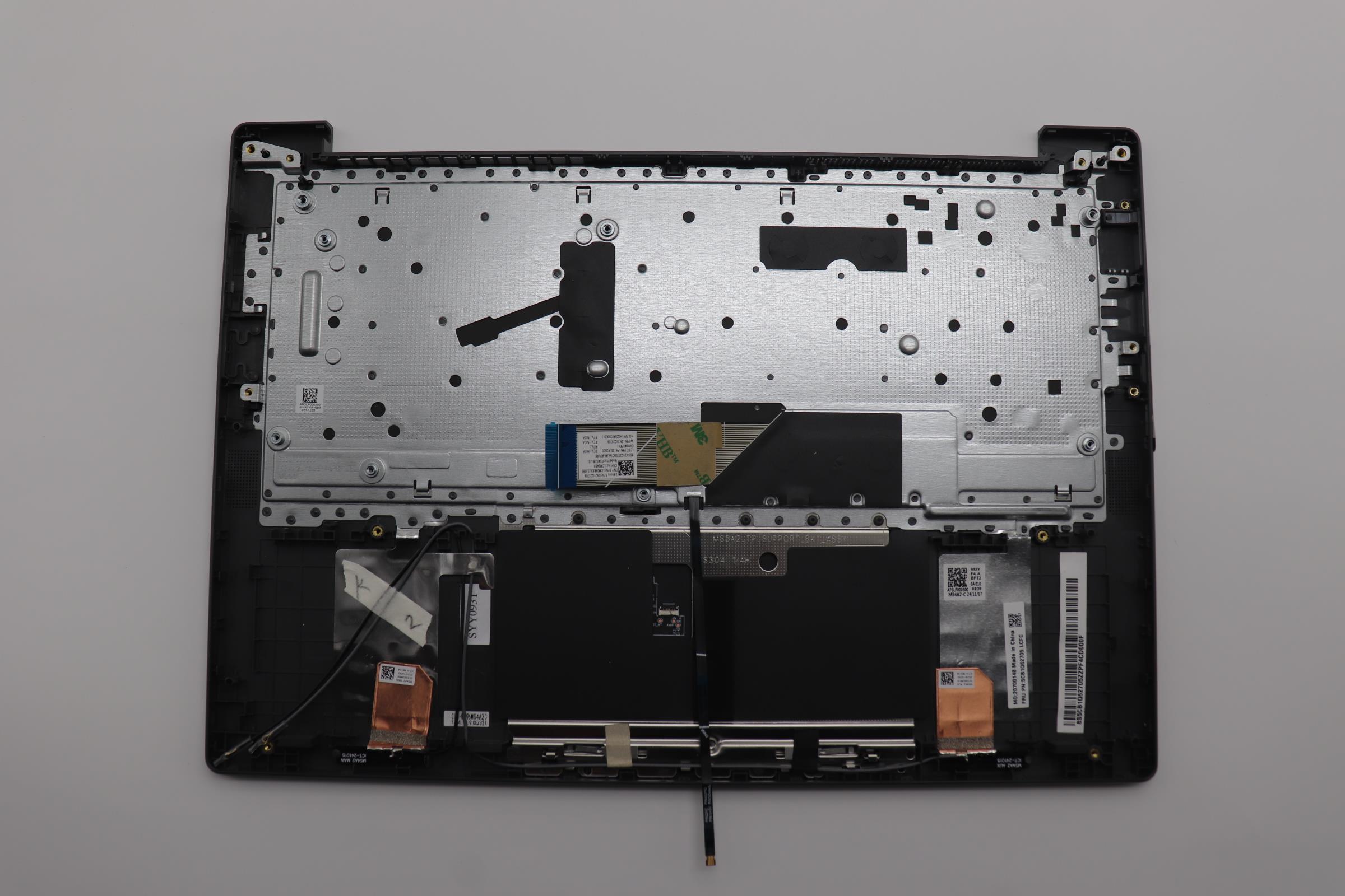 5CB1Q62705 - Original Lenovo Keyboard with Upper Cover (Palmrest), English, Luna Grey, Backlight