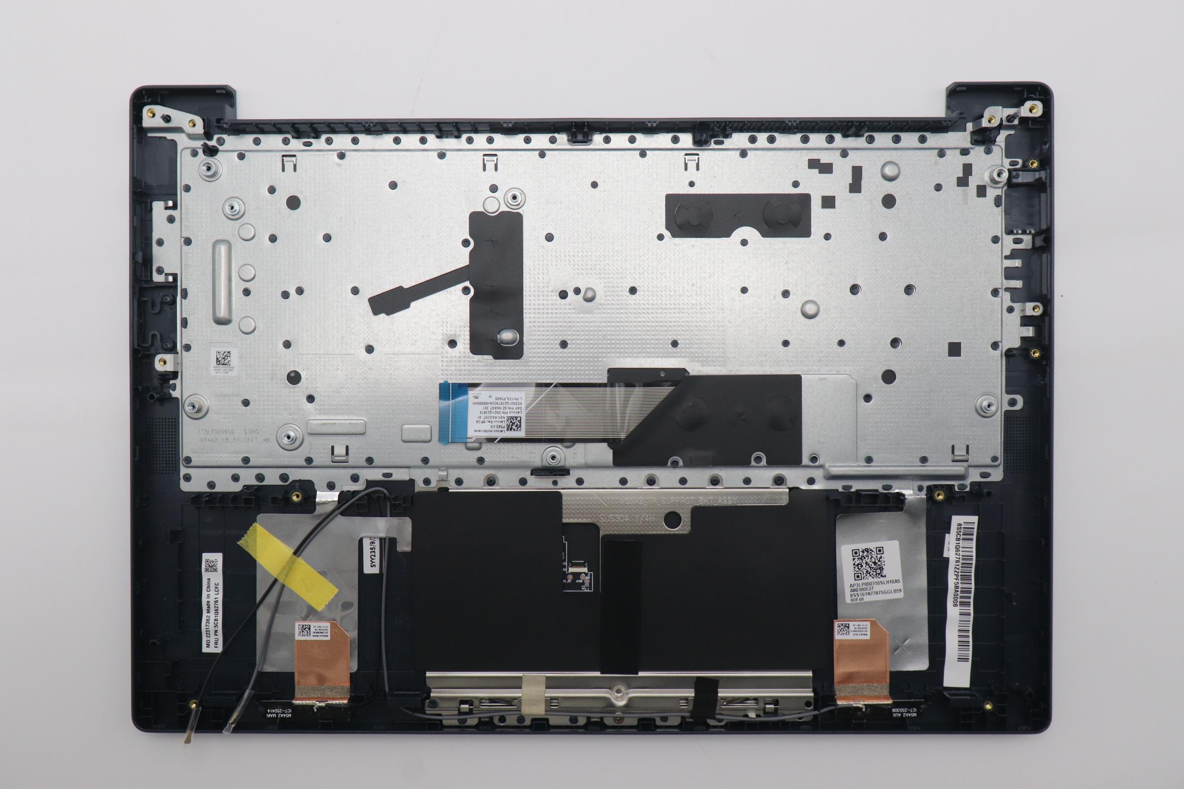 5CB1Q62761 - Original Lenovo Keyboard with Upper Cover (Palmrest), English, Cosmic Blue, Non_Backlight