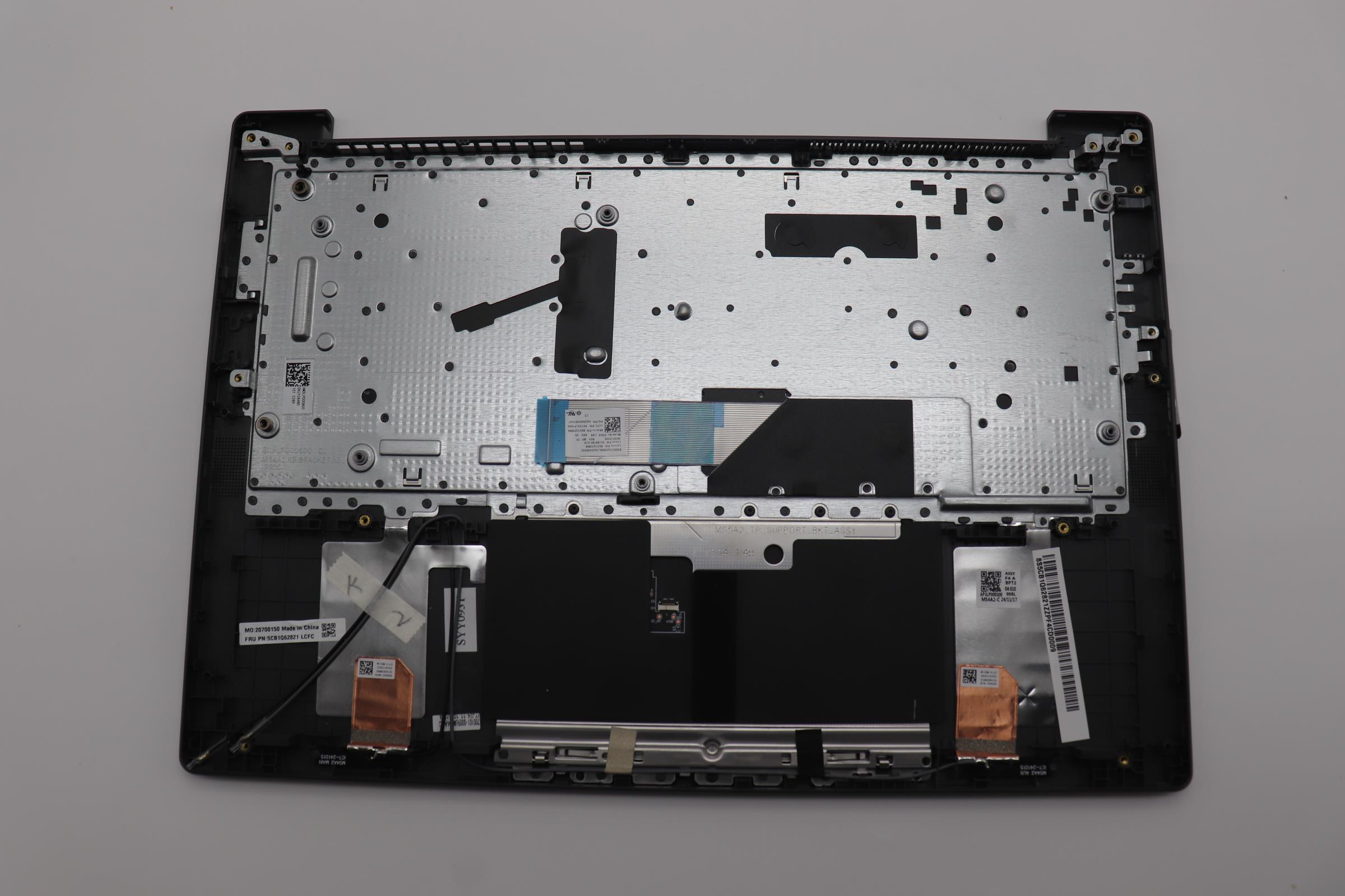 5CB1Q62821 - Original Lenovo Keyboard with Upper Cover (Palmrest), English, Luna Grey, Non_Backlight
