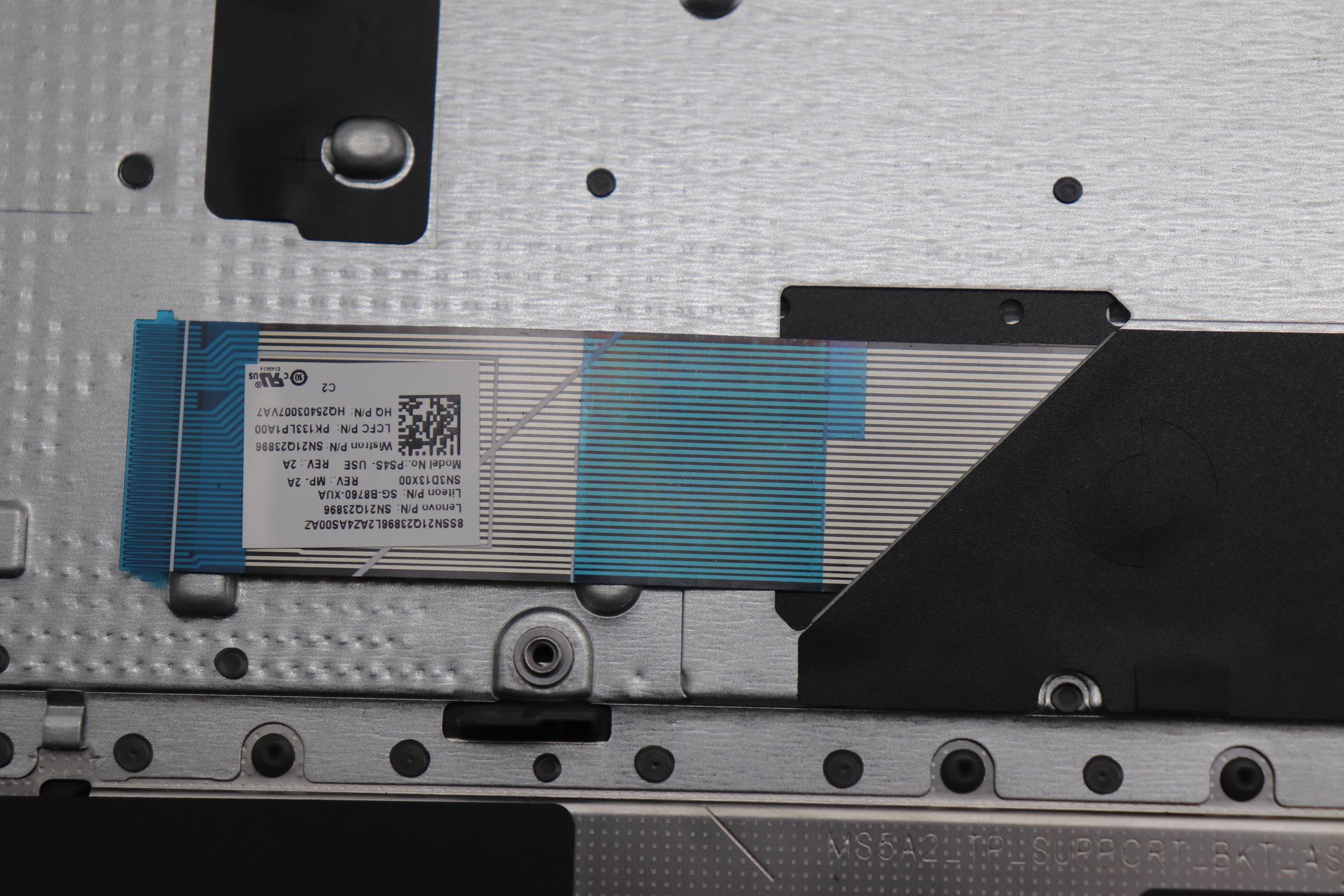 5CB1Q62821 - Original Lenovo Keyboard with Upper Cover (Palmrest), English, Luna Grey, Non_Backlight
