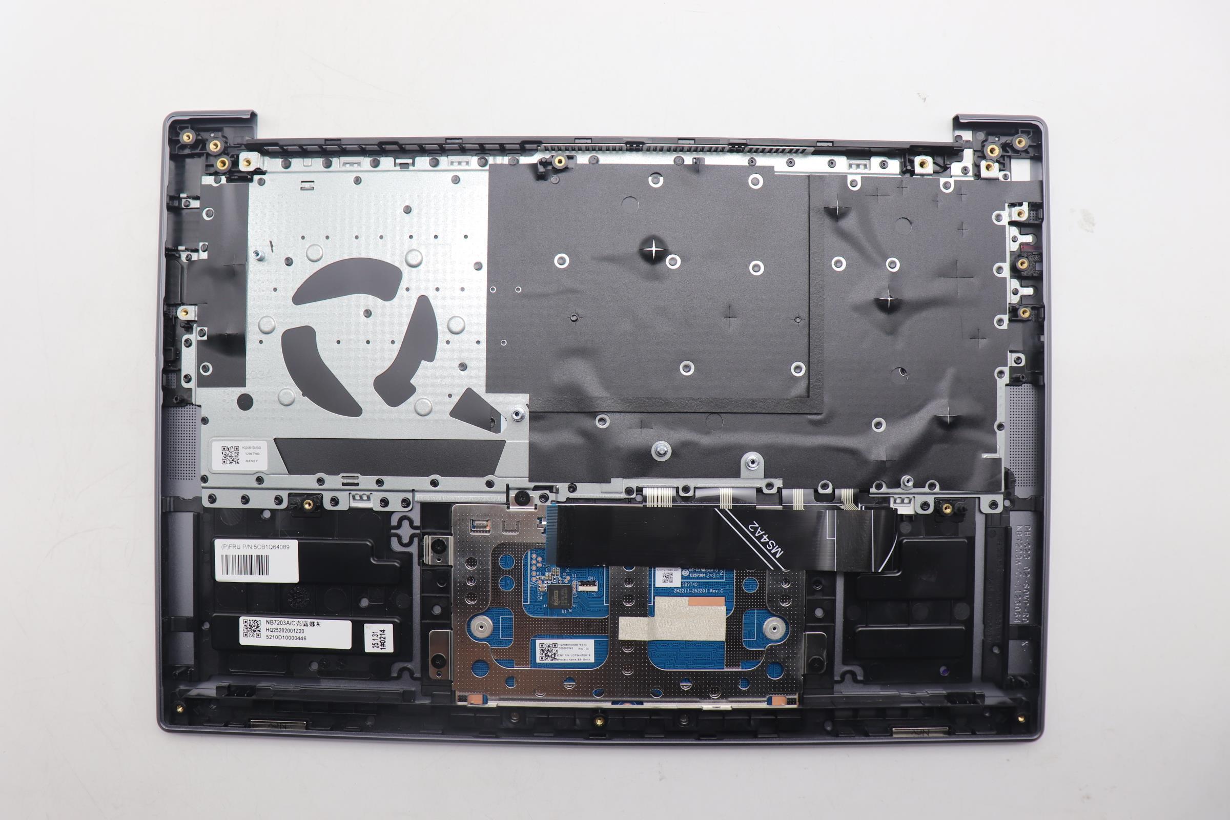 5CB1Q64089 - Original Lenovo Keyboard with Upper Cover (Palmrest),English,Luna Grey,Non_Backlight