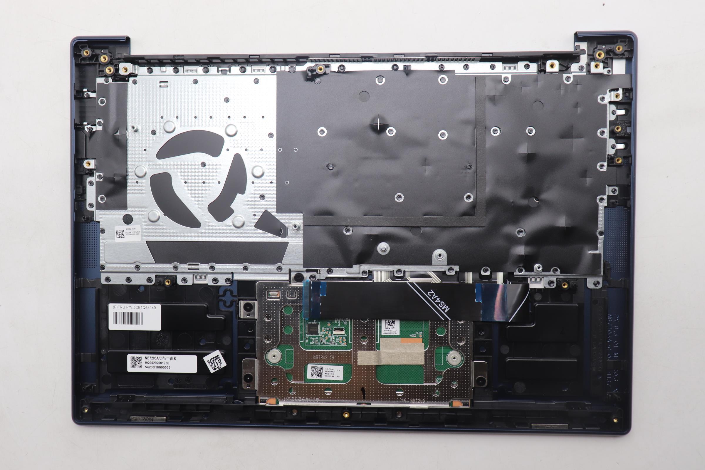 5CB1Q64149 - Original Lenovo Keyboard with Upper Cover (Palmrest),English,Cosmic Blue,Non_Backlight