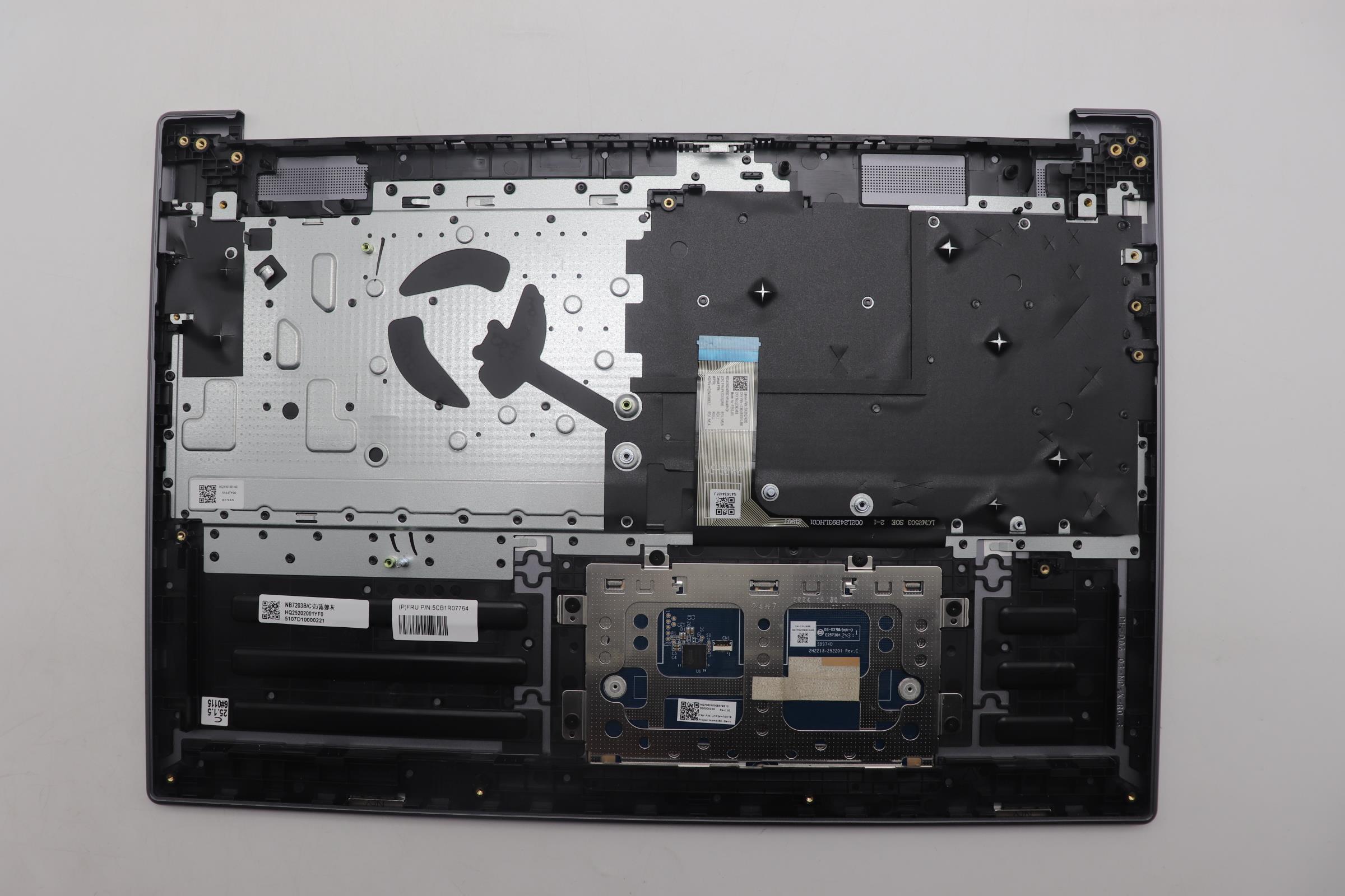 5CB1R07764 - Original Lenovo Keyboard with Upper Cover (Palmrest),English,Luna Grey,Non_Backlight,3CELL