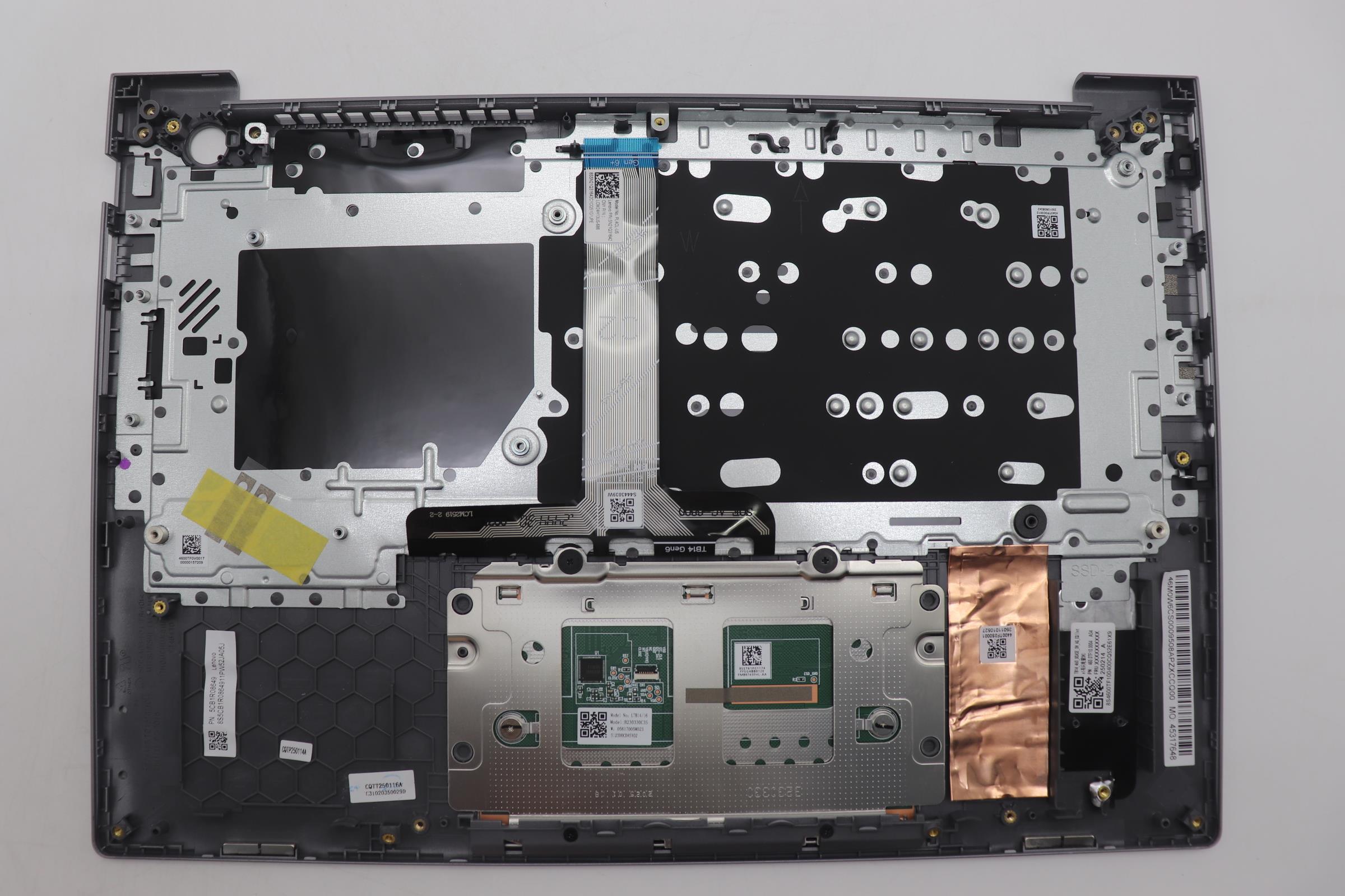 5CB1R08649 - Original Lenovo Keyboard with Upper Cover (Palmrest),English,Arctic Grey,Non_Backlight,H-series