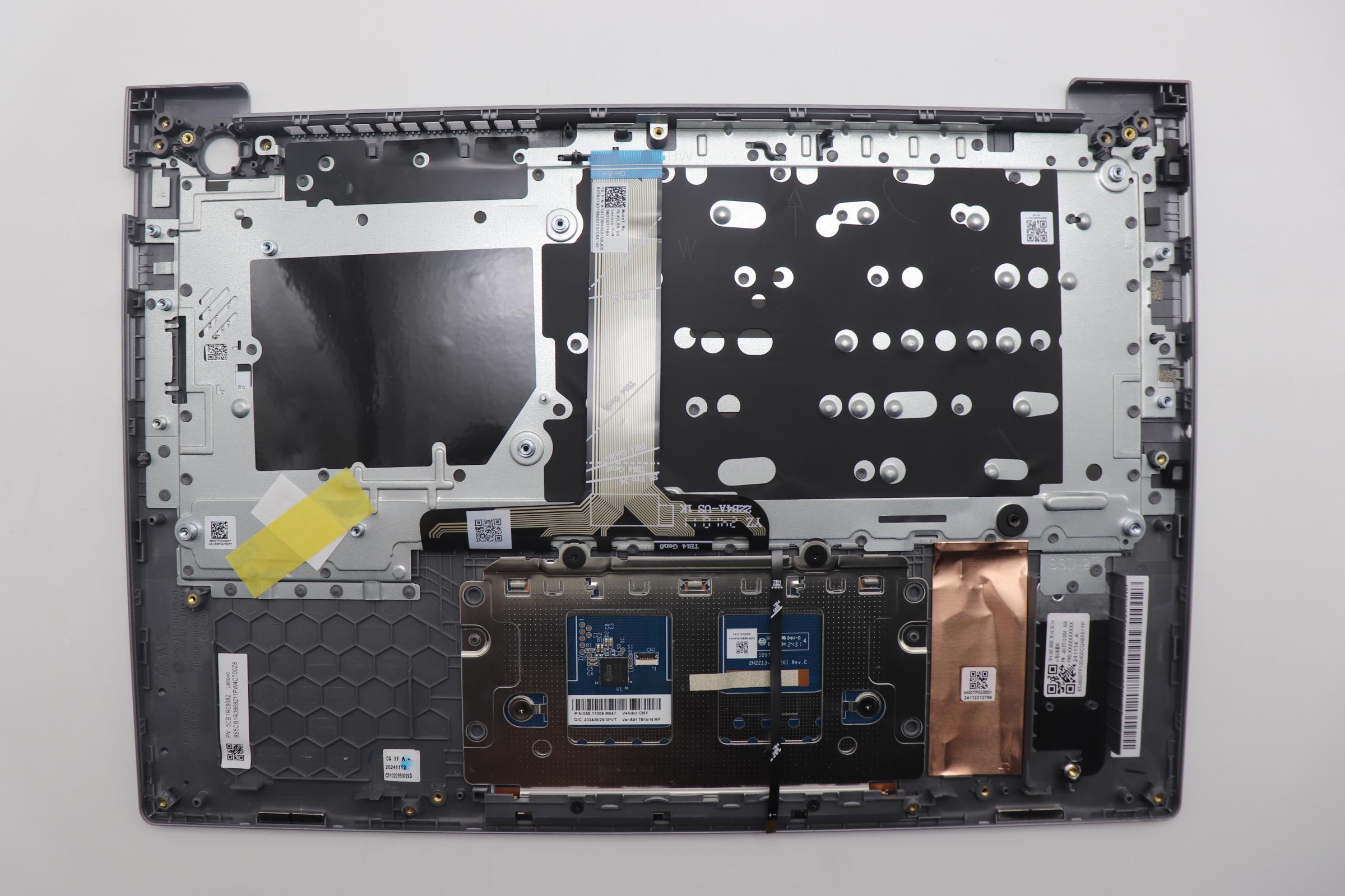 5CB1R08682 - Original Lenovo Keyboard with Upper Cover (Palmrest),English,Arctic Grey,Backlight,H-series