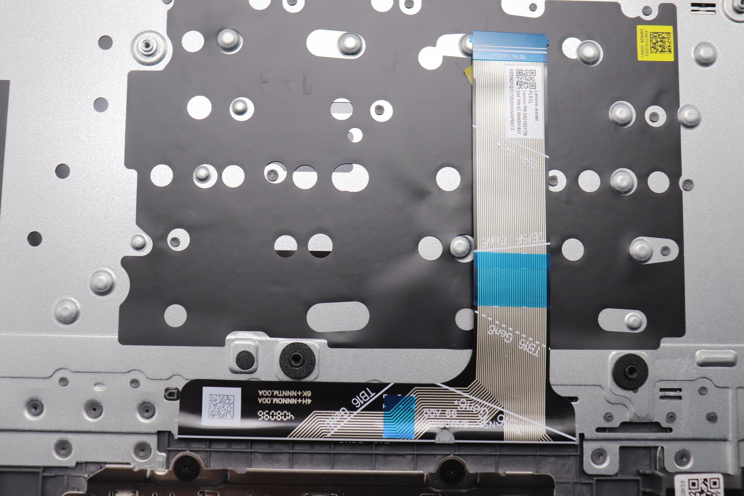 5CB1R08813 - Original Lenovo Keyboard with Upper Cover (Palmrest),English,Arctic Grey,Non_Backlight,H-series