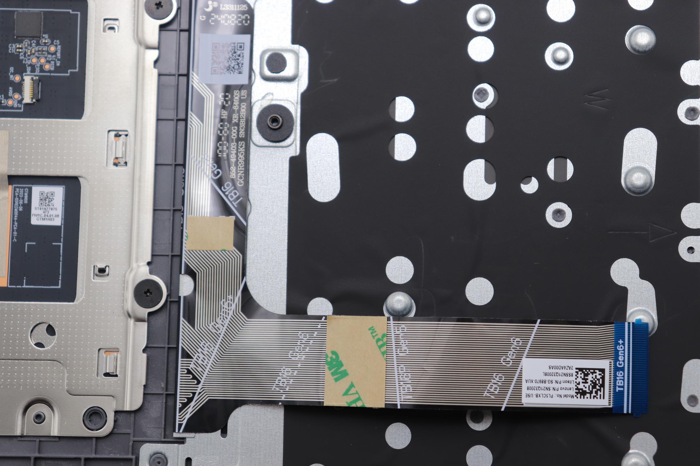 5CB1R08846 - Original Lenovo Keyboard with Upper Cover (Palmrest),English,Arctic Grey,Backlight,H-series