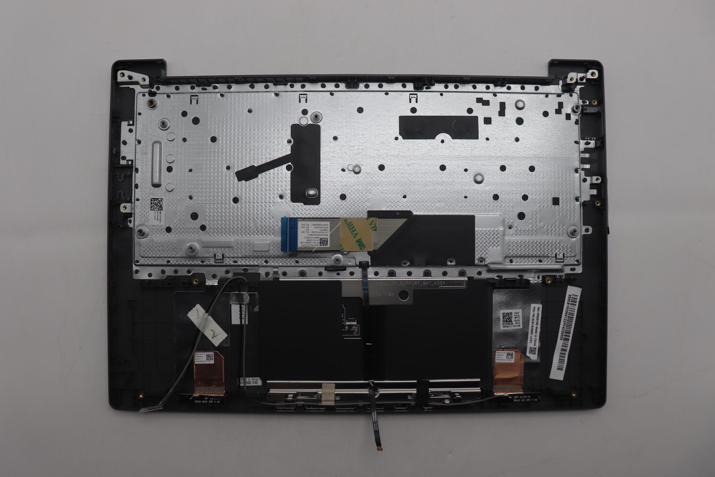 5CB1R29691 - Original Lenovo Keyboard with Upper Cover (Palmrest), English, Luna Grey, Backlight