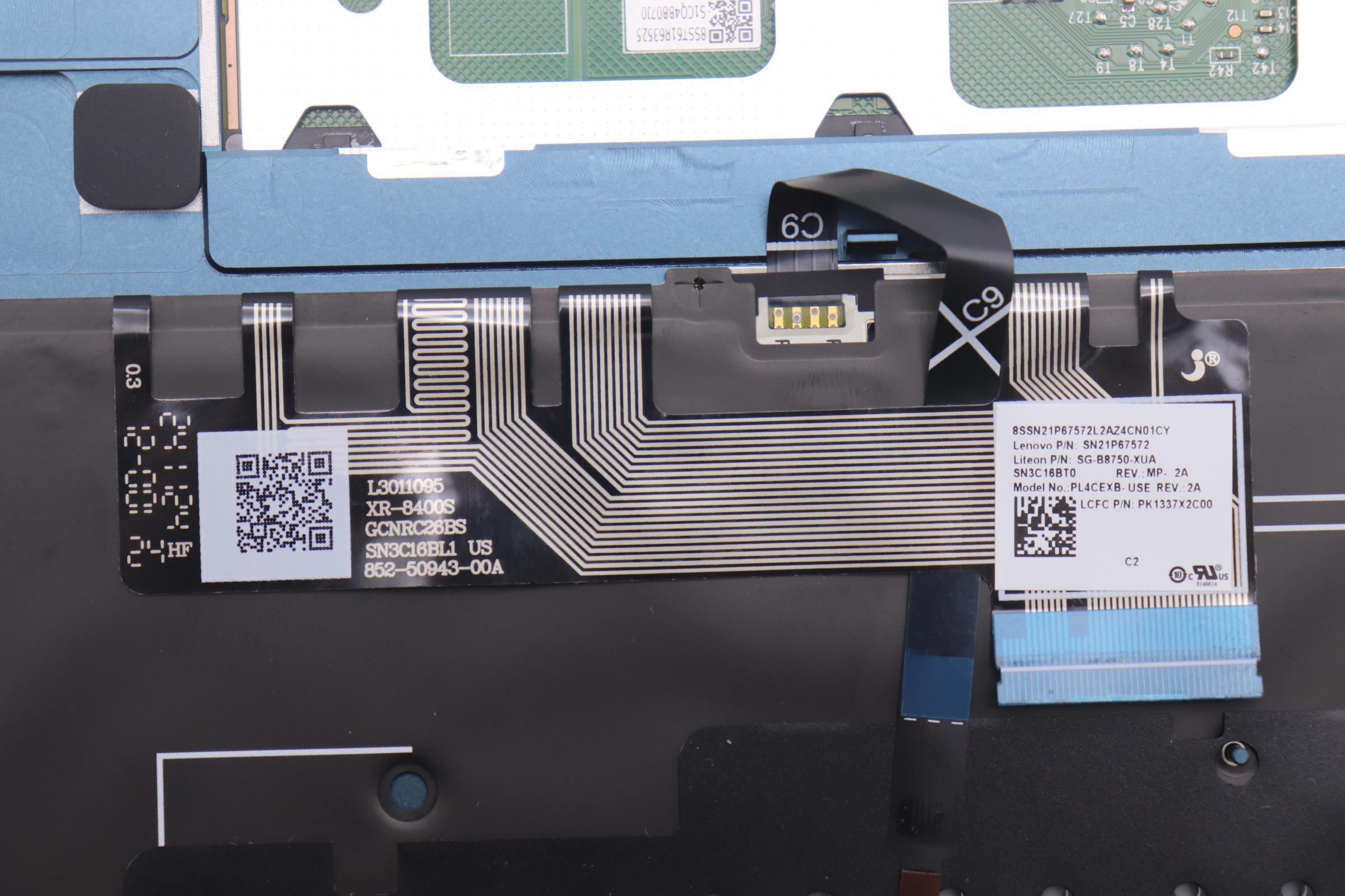5CB1R30350 - Original Lenovo Keyboard with Upper Cover (Palmrest), English, 83CX