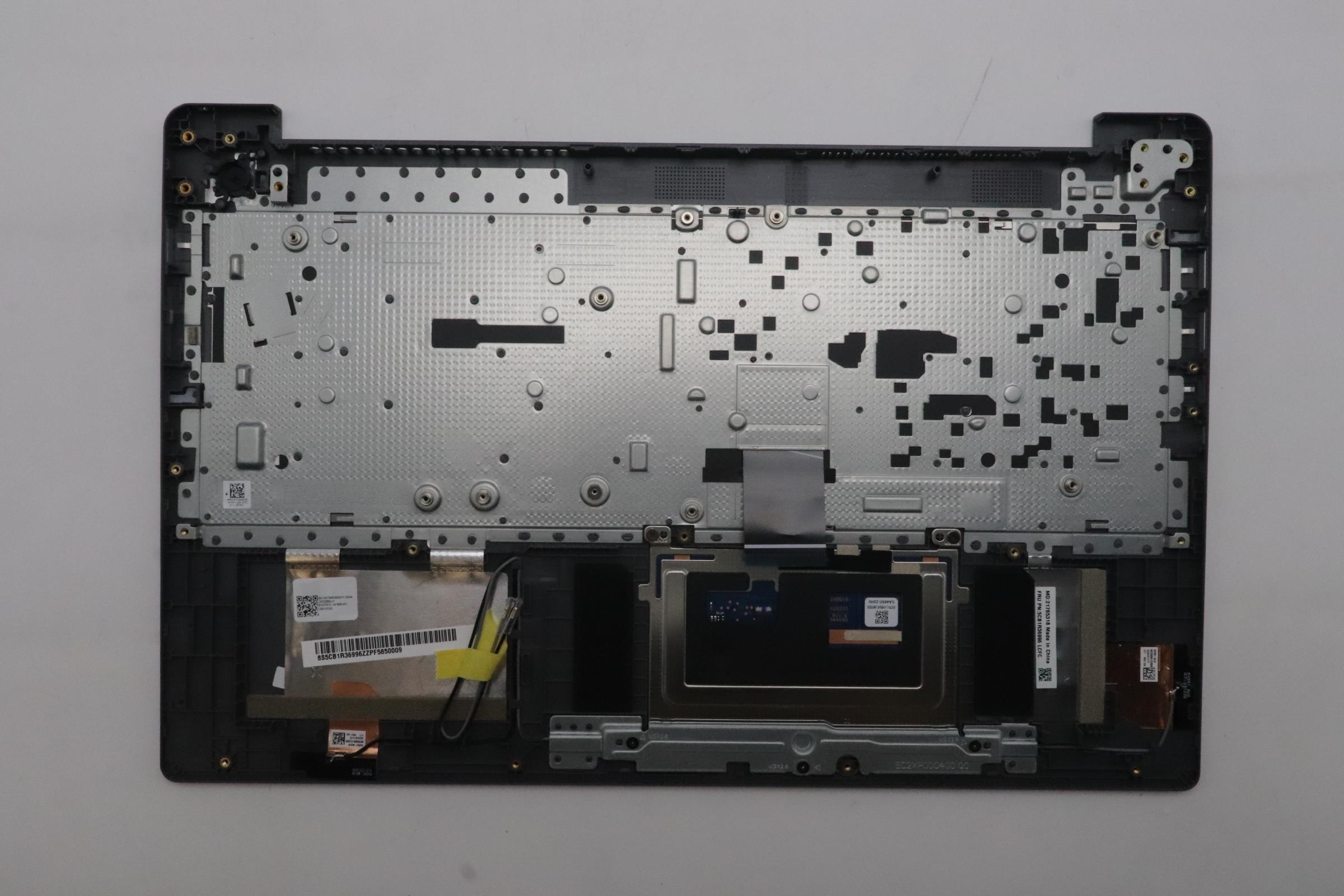 5CB1R36996 - Original Lenovo Keyboard with Upper Cover (Palmrest), English, Arctic Grey, Non_Backlight