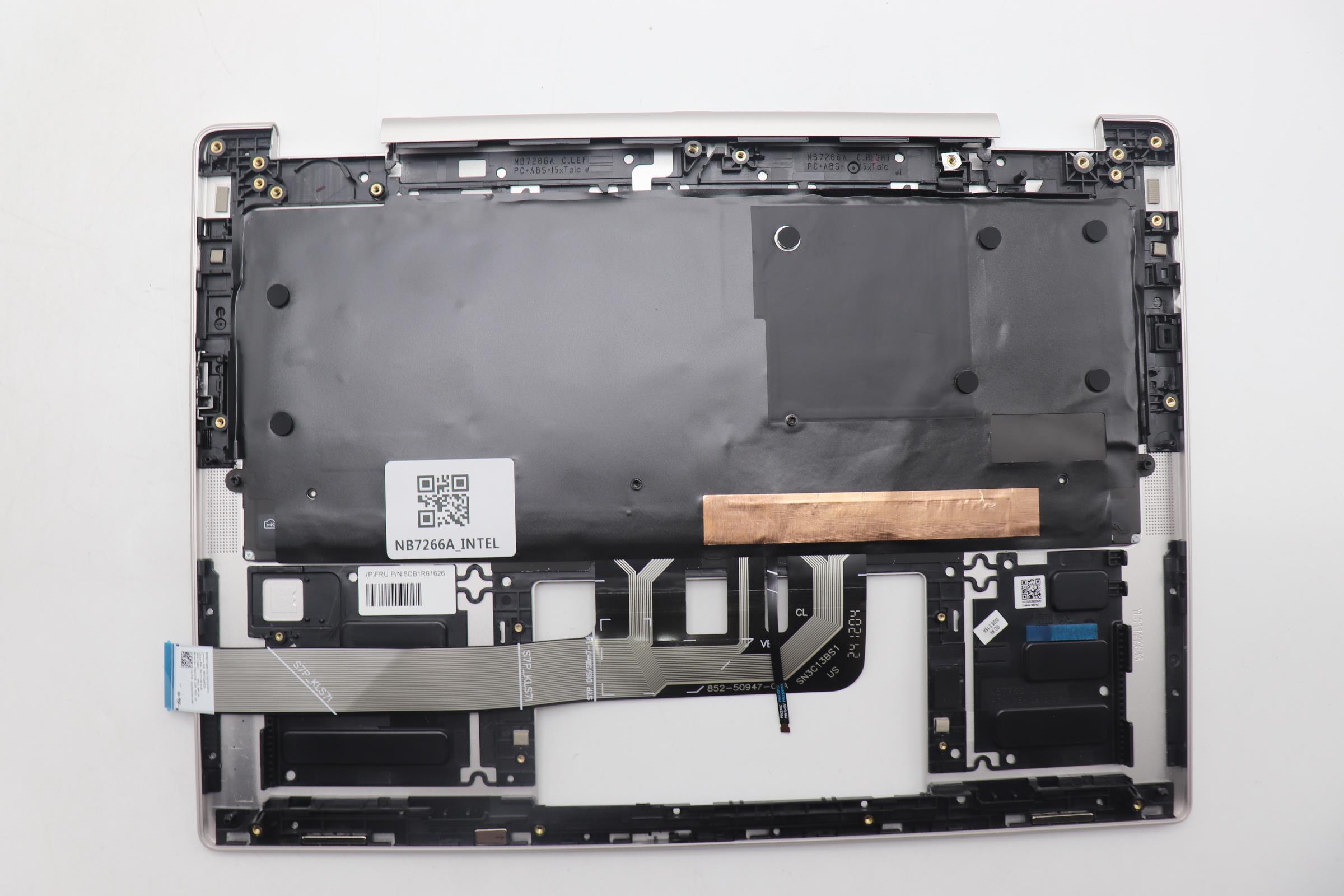 5CB1R61626 - Original Lenovo Keyboard with Upper Cover (Palmrest), English, Seashell, Non_FingerPrint, Non_Puresight Logo