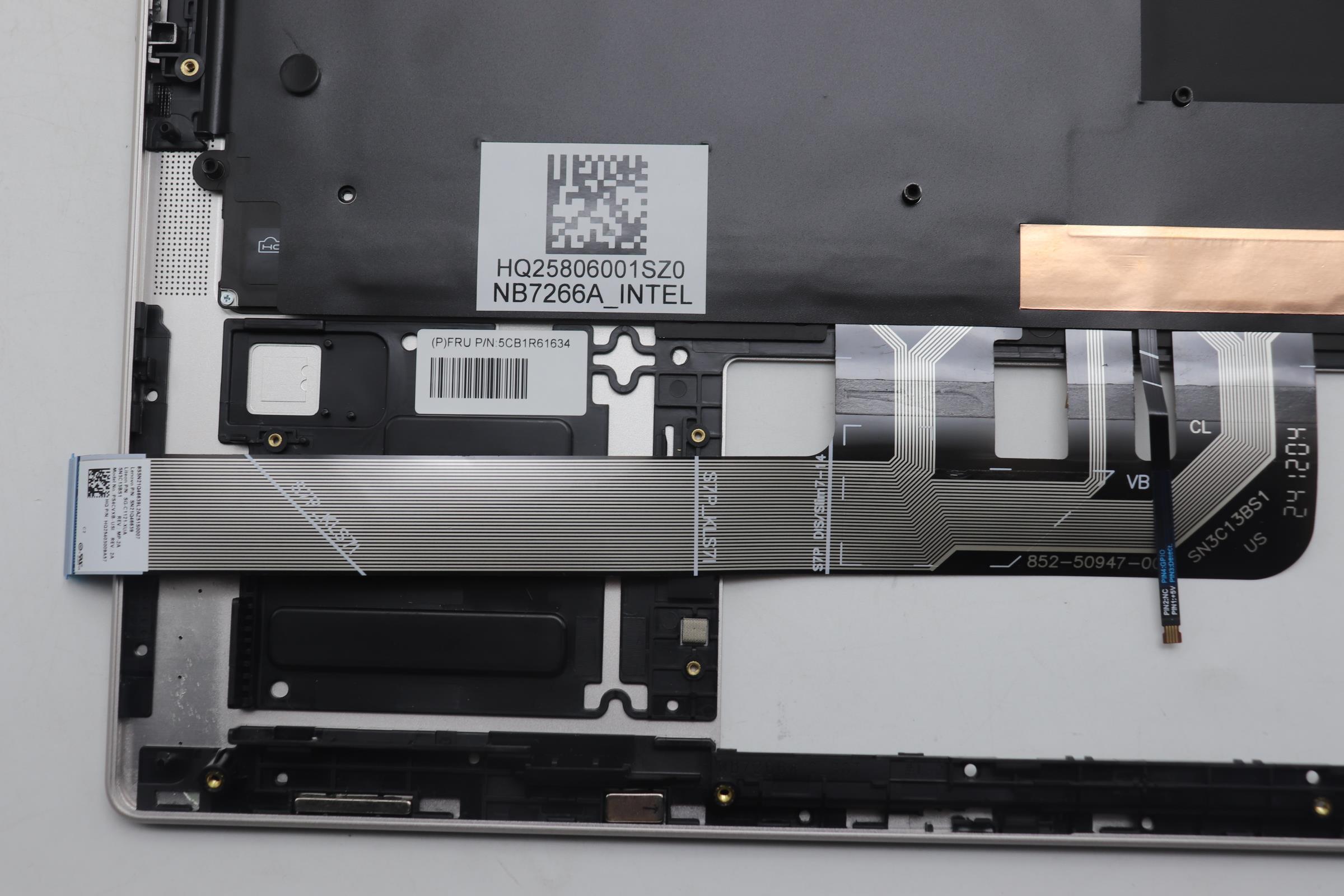 5CB1R61634 - Original Lenovo Keyboard with Upper Cover (Palmrest), English Euro, Seashell, Non_FingerPrint, Non_Puresight Logo