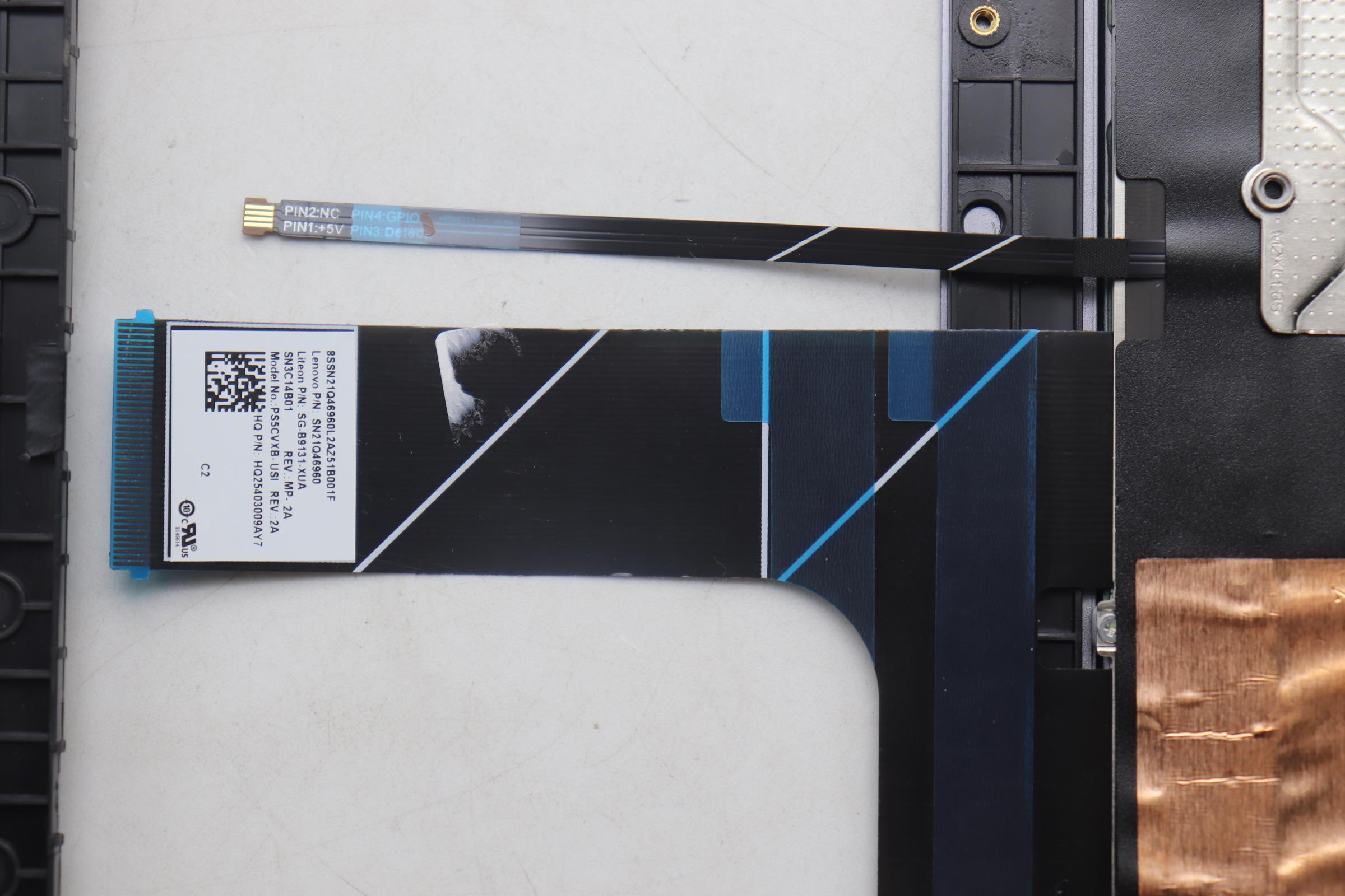 5CB1R68025 - Original Lenovo Keyboard with Upper Cover (Palmrest), English Euro, Luna Grey, Puresight Logo, FingerPrint