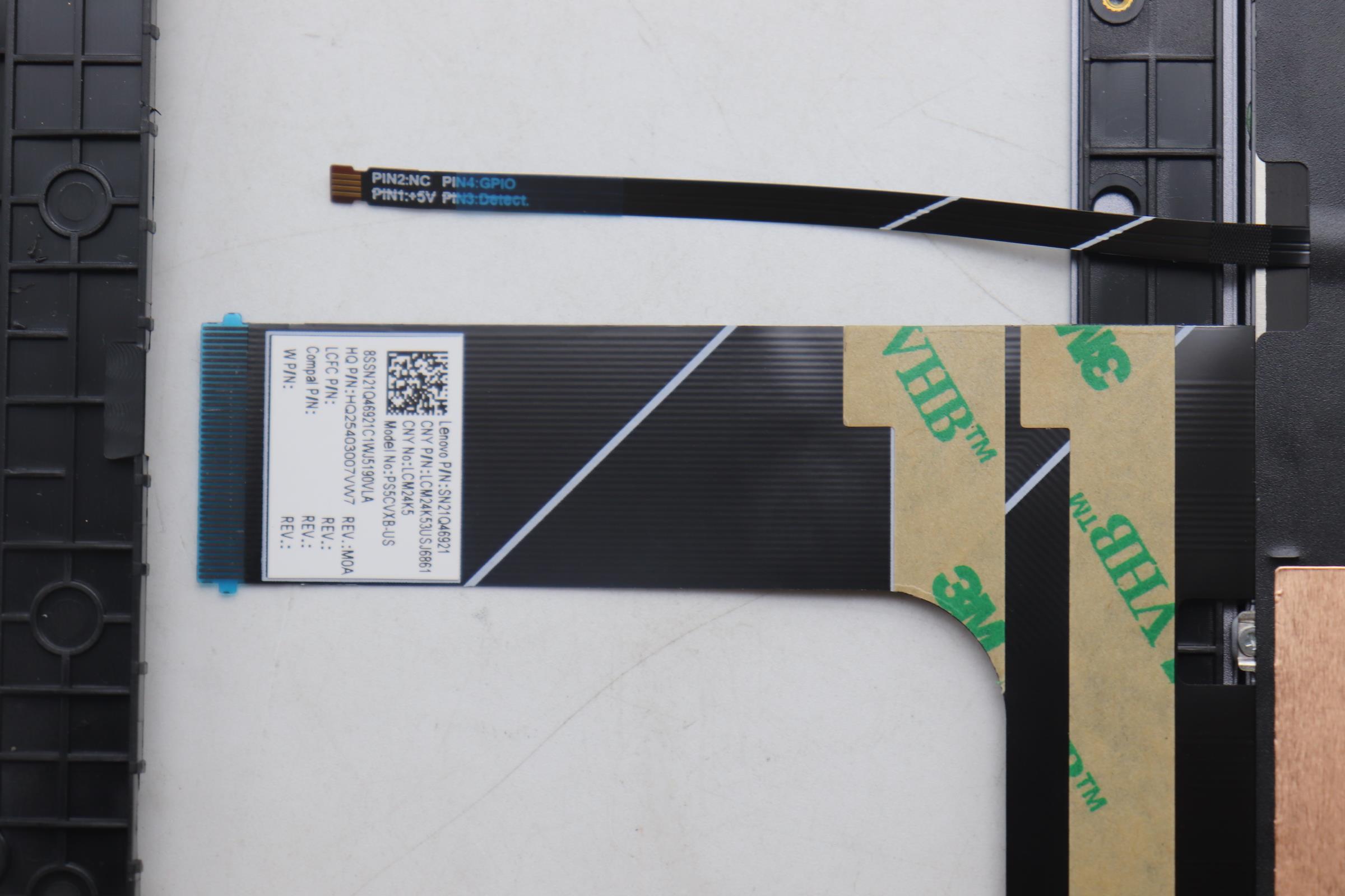 5CB1R68088 - Original Lenovo Keyboard with Upper Cover (Palmrest), English, Luna Grey, Non_Puresight Logo, Non_FingerPrint