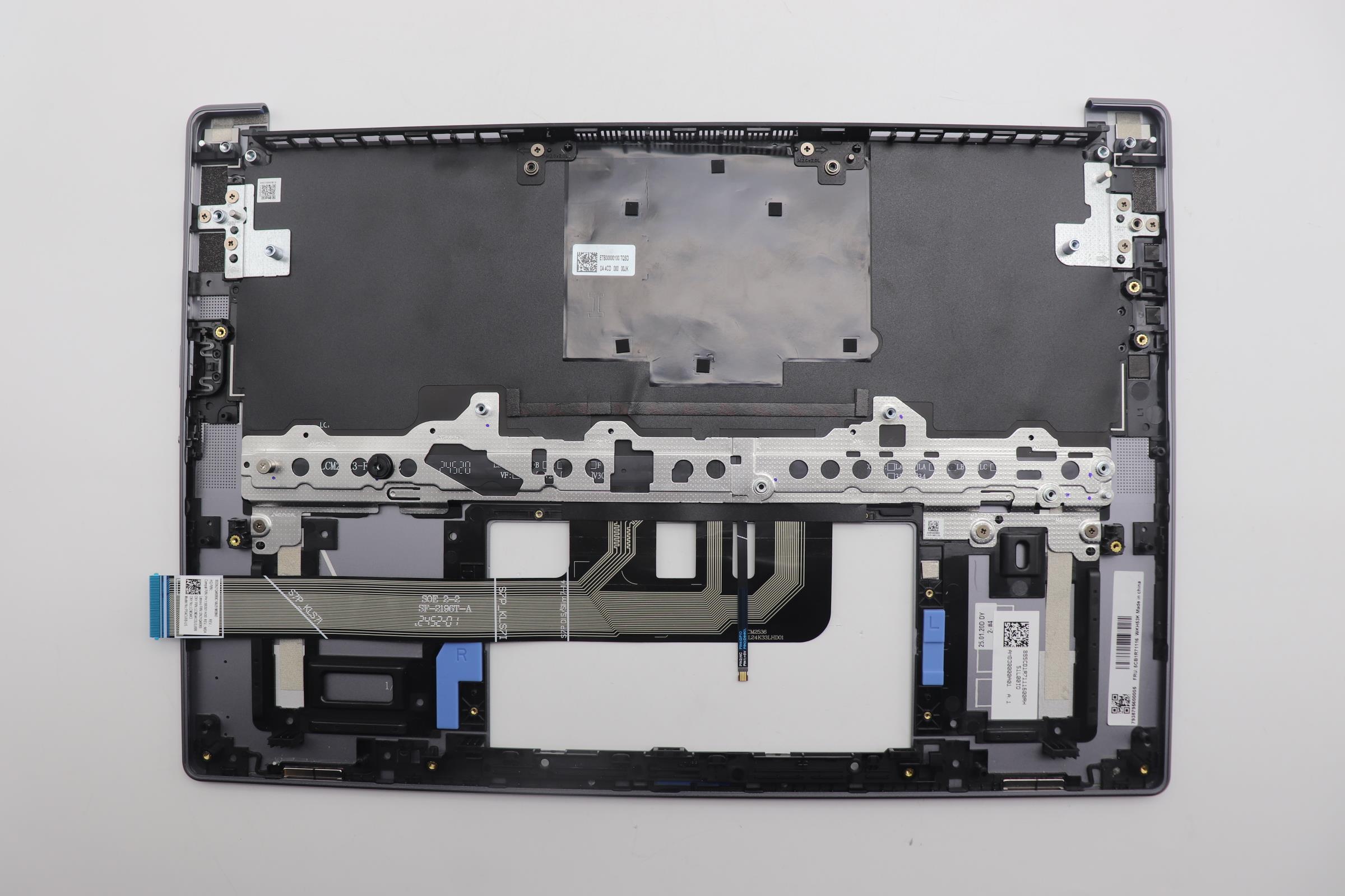 5CB1R71116 - Original Lenovo Keyboard with Upper Cover (Palmrest), English, Luna Grey