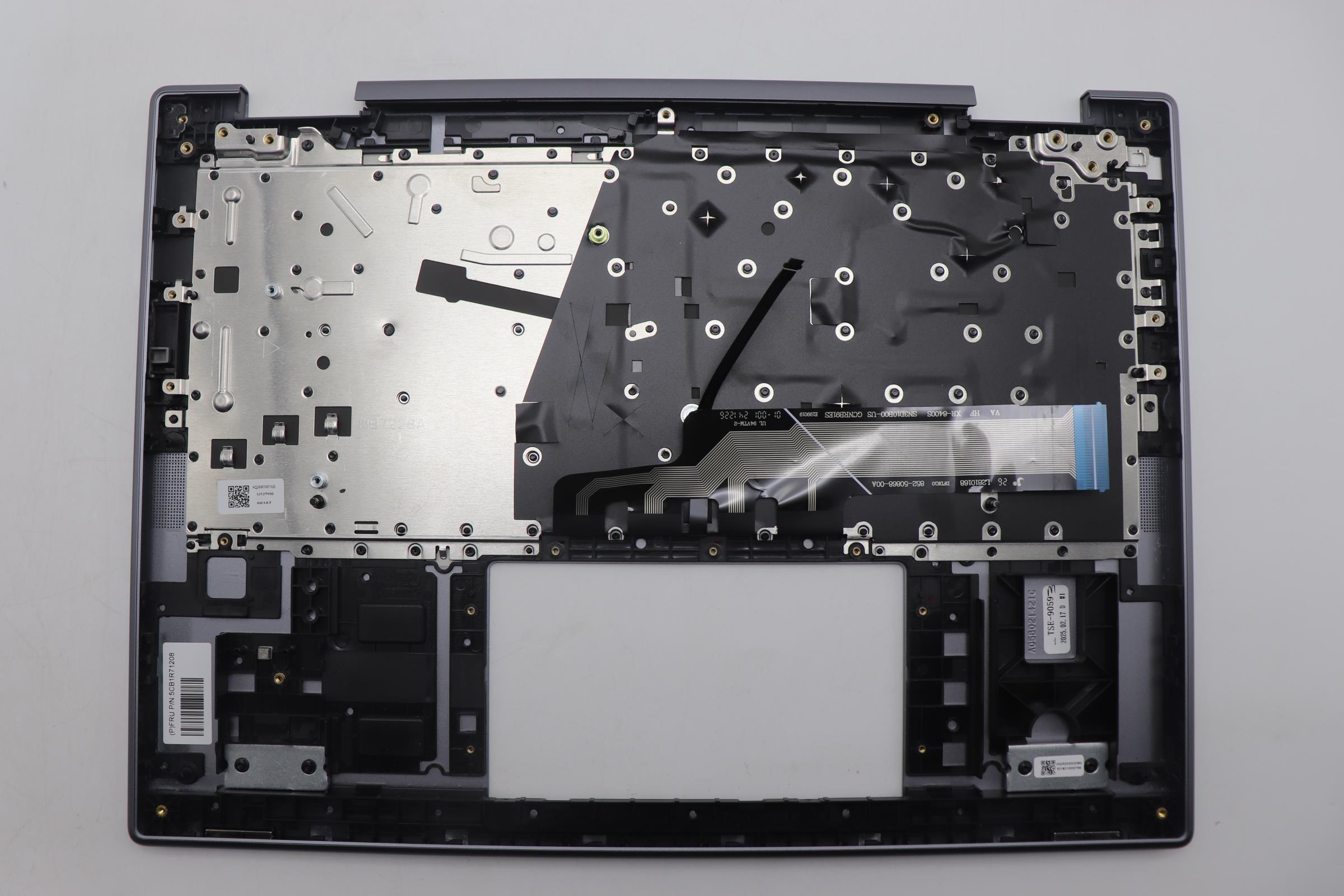 5CB1R71208 - Original Lenovo Keyboard with Upper Cover (Palmrest), English, Luna Grey, Non_FingerPrint