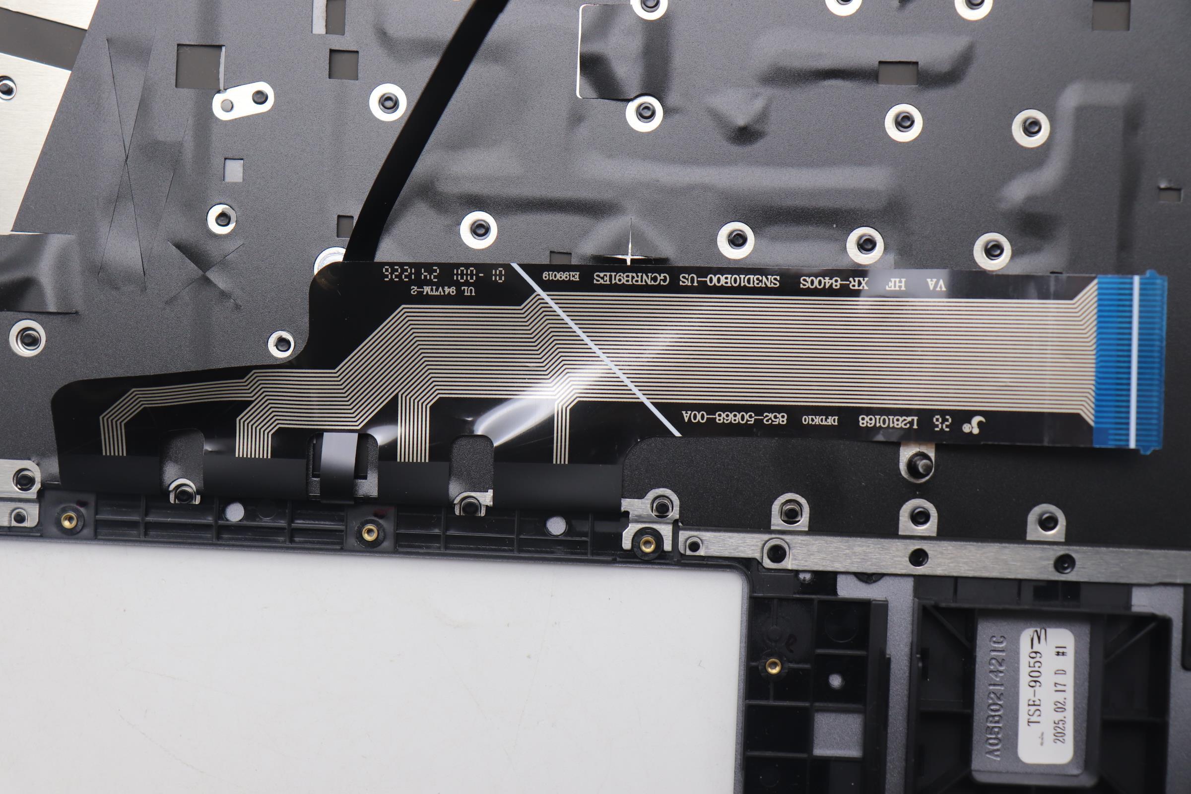 5CB1R71208 - Original Lenovo Keyboard with Upper Cover (Palmrest), English, Luna Grey, Non_FingerPrint